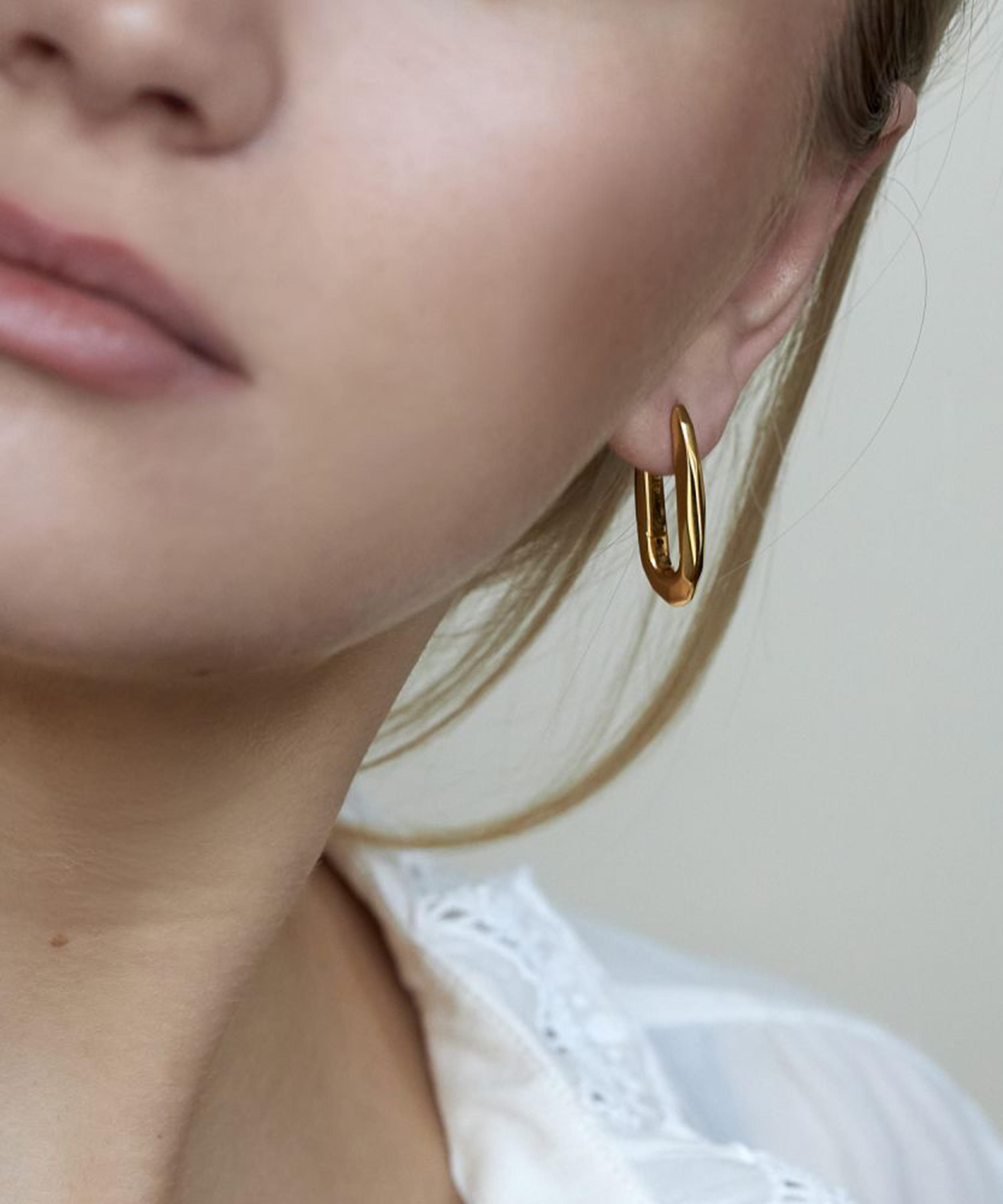 Dinny Hall - 22ct Gold-Plated Vermeil Silver Thalassa Click Hoop Earrings image number 1