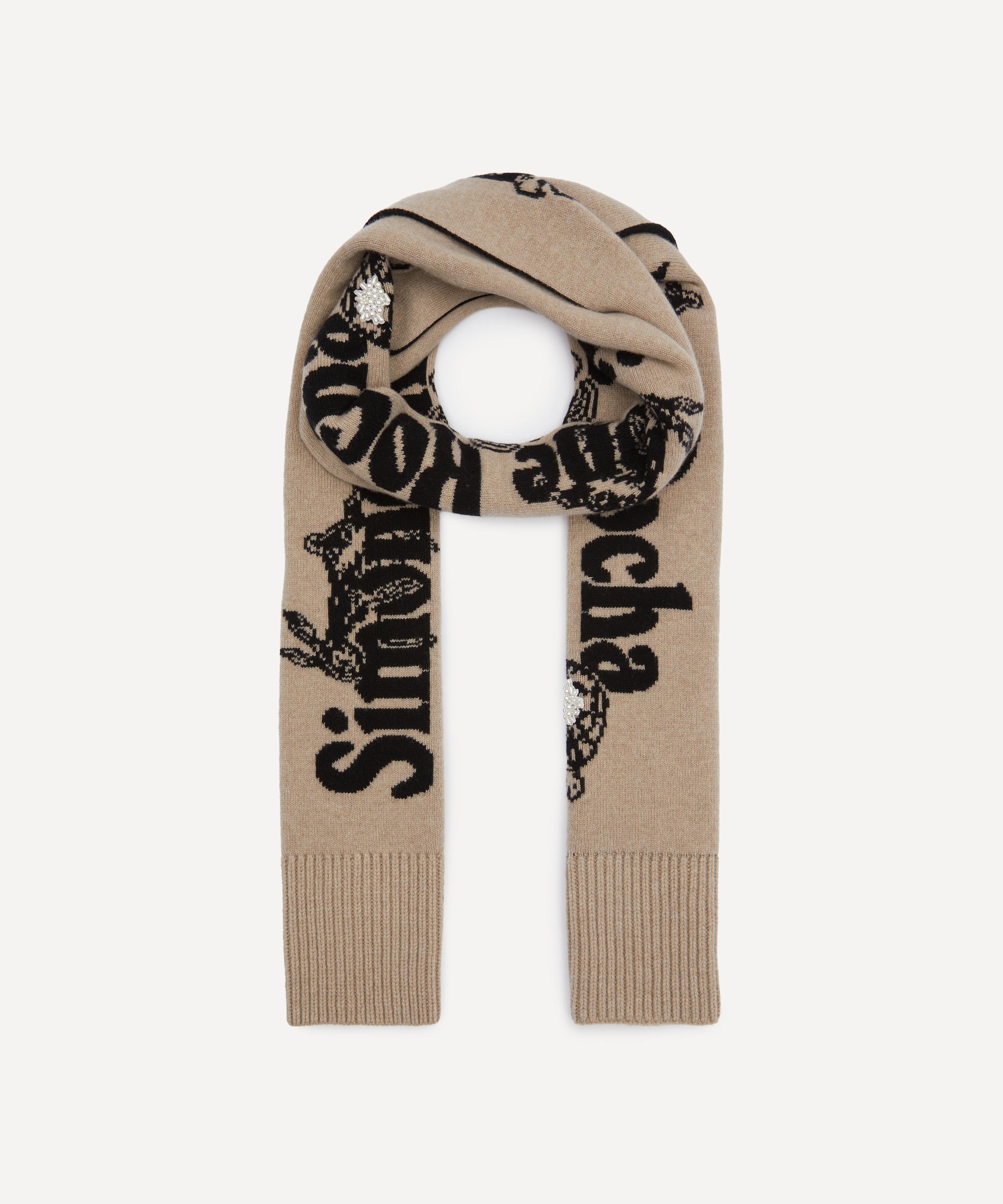 Simone Rocha - Long Graphic Logo Scarf image number 0