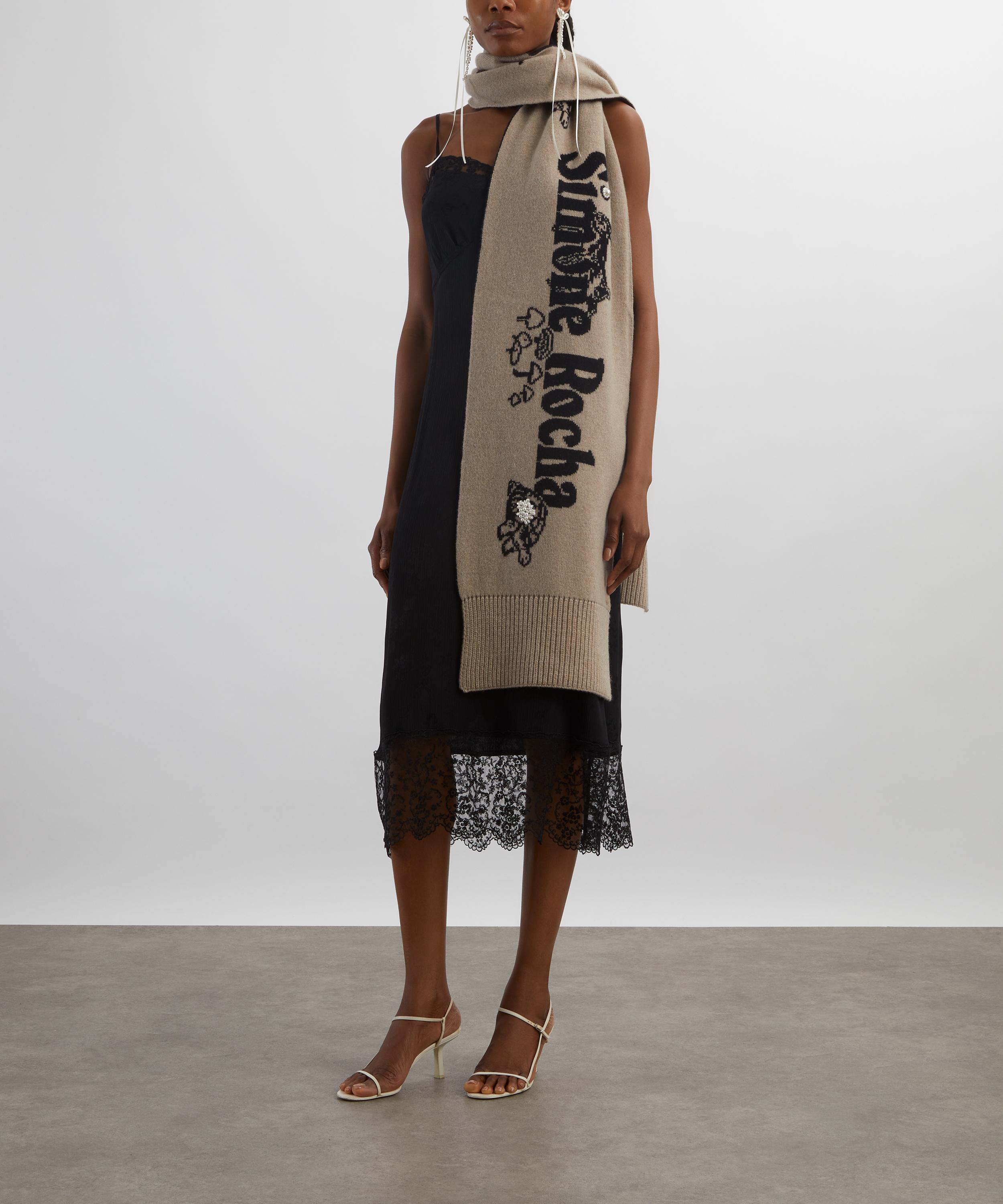 Simone Rocha - Long Graphic Logo Scarf image number 1