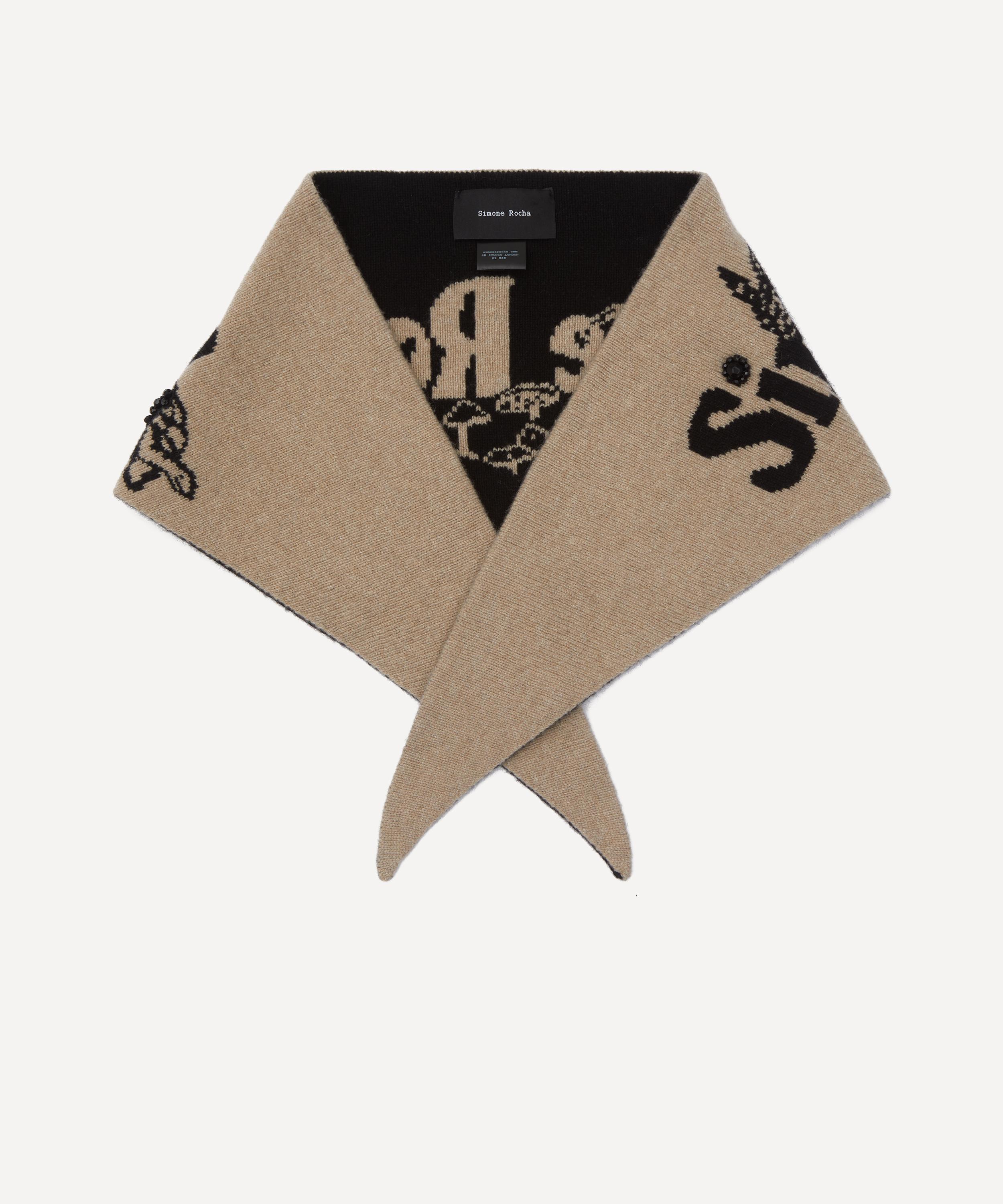 Simone Rocha - Graphic Logo Knit Neckerchief  image number 0
