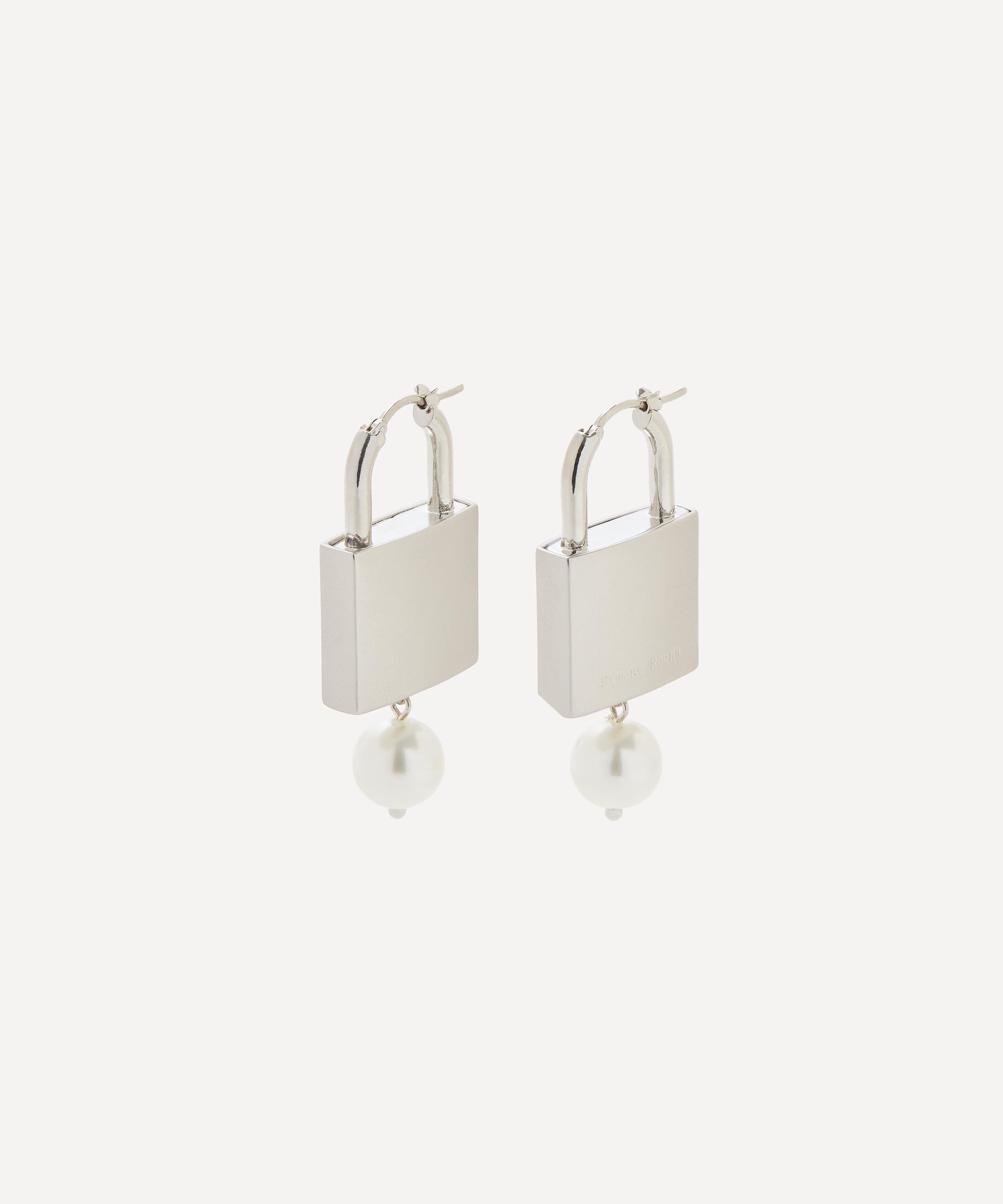Simone Rocha - Padlock Pearl Drop Earrings image number 0