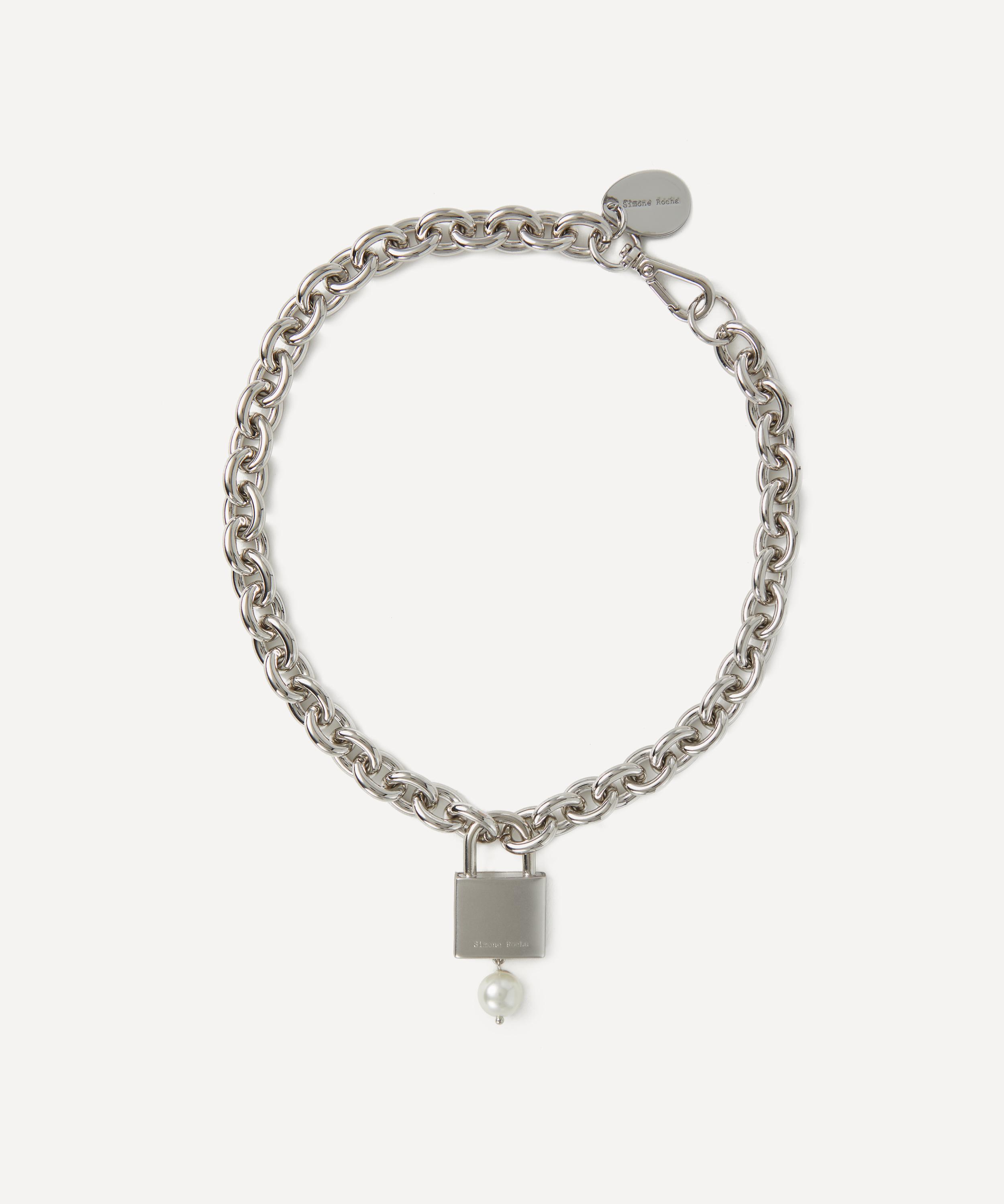 Simone Rocha - Pearl Padlock Chain Necklace