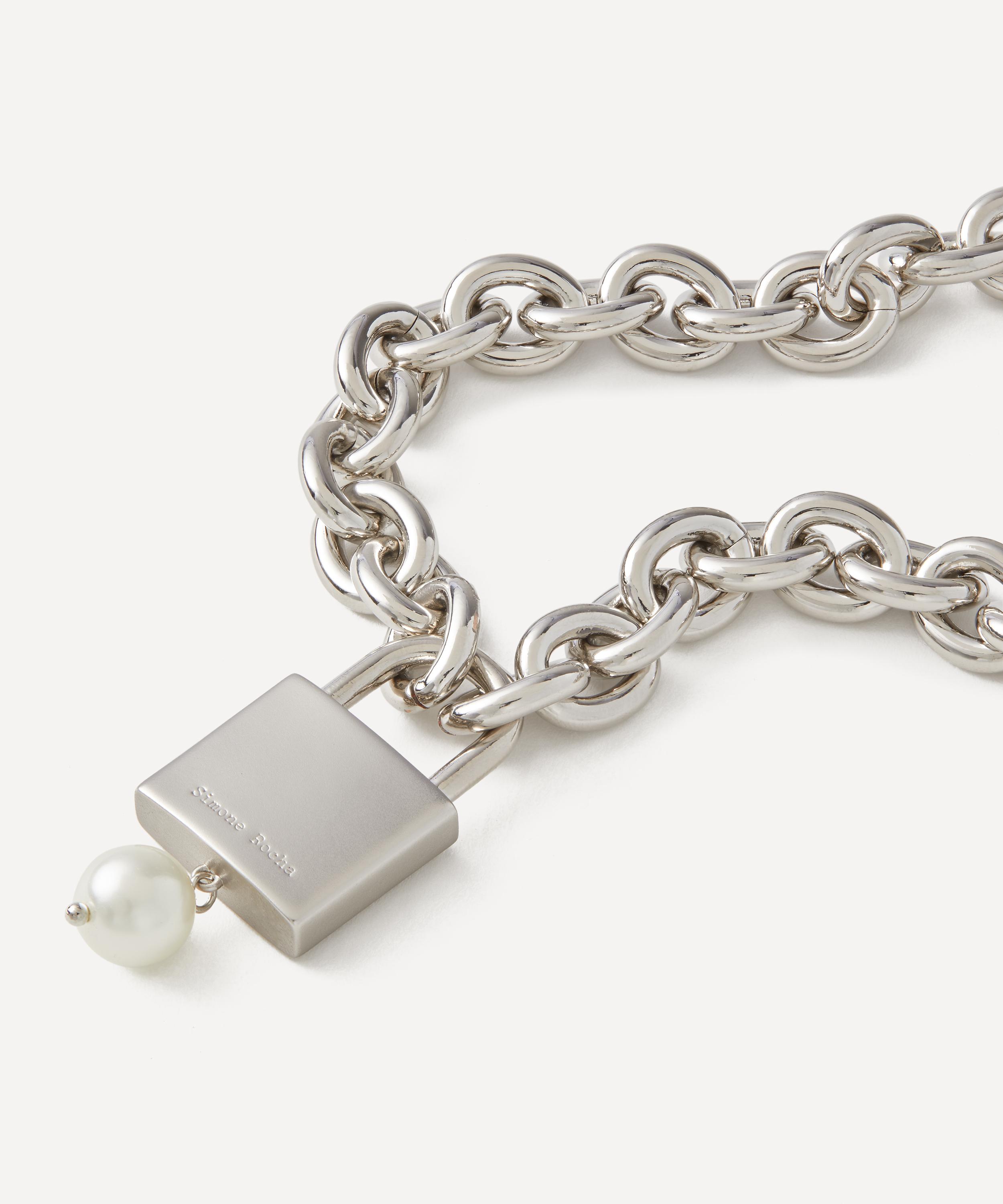 Simone Rocha - Pearl Padlock Chain Necklace image number 1