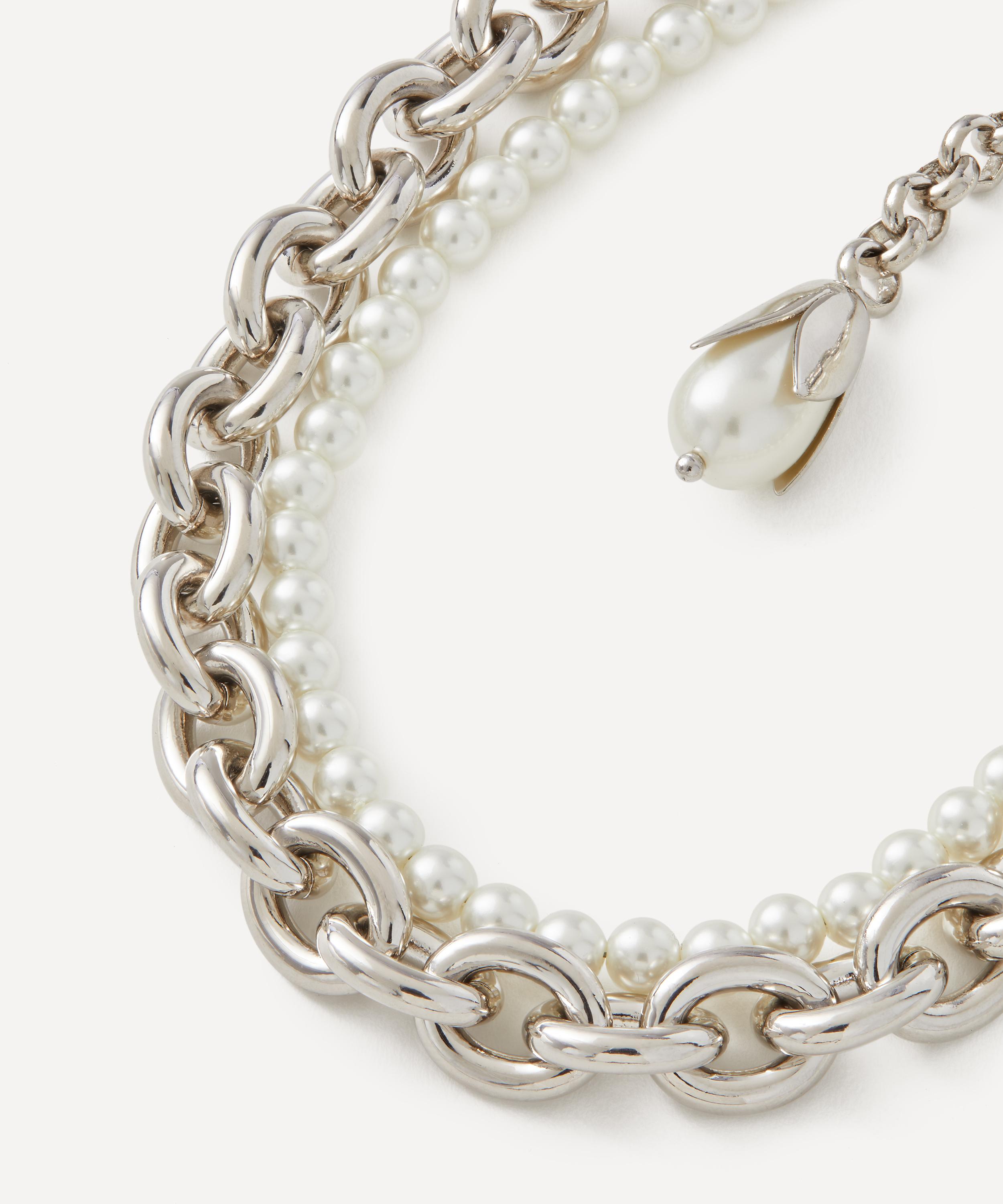 Simone Rocha - Pearl and Chain Choker Necklace image number 1