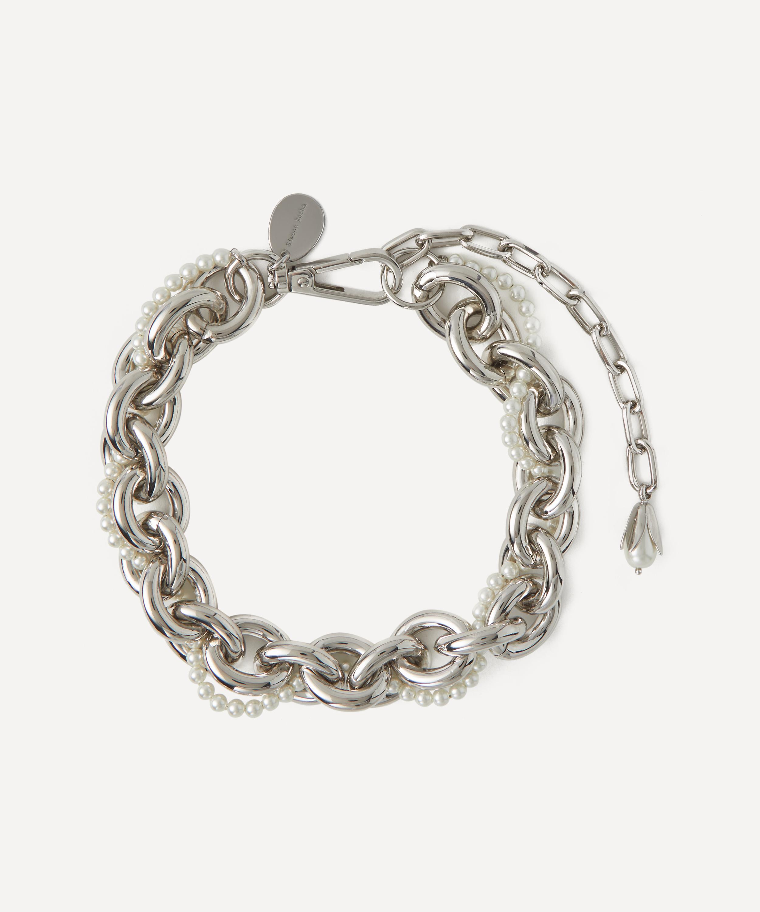 Simone Rocha - Pearl Embellished Chain Choker Necklace