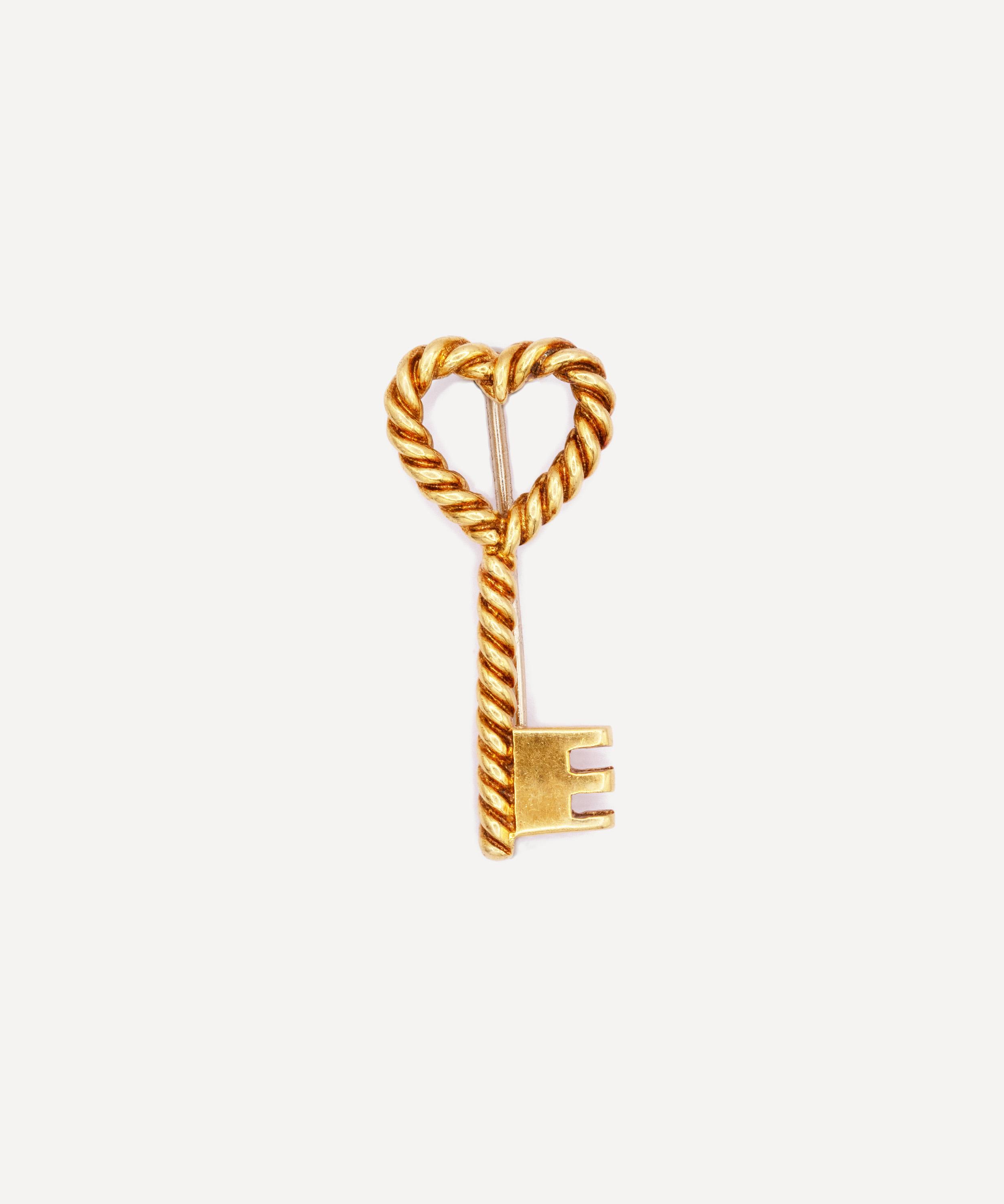 Kojis - 18ct Gold Tiffany Vintage Key to My Heart Brooch image number 0