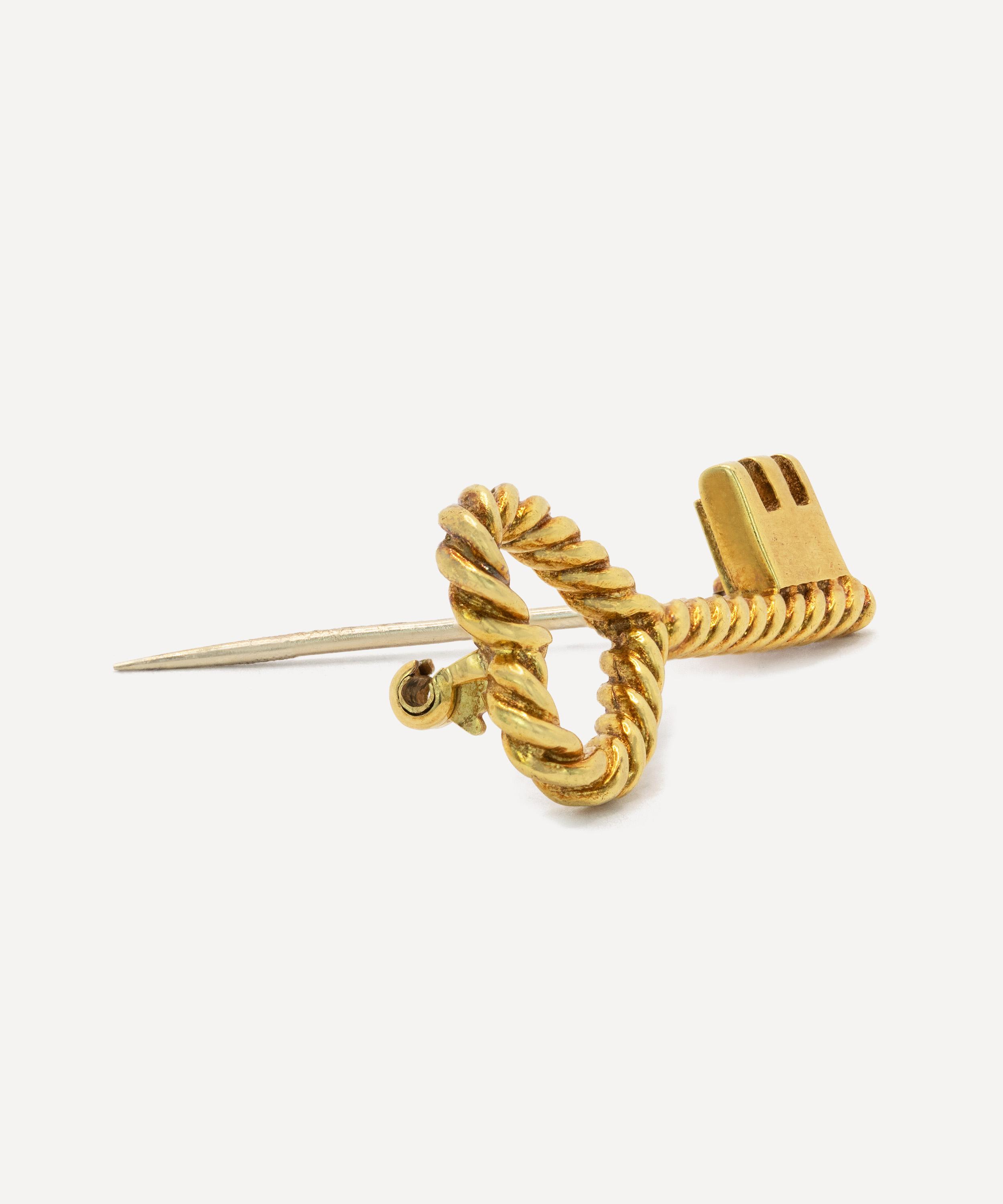 Kojis - 18ct Gold Tiffany Vintage Key to My Heart Brooch image number 1