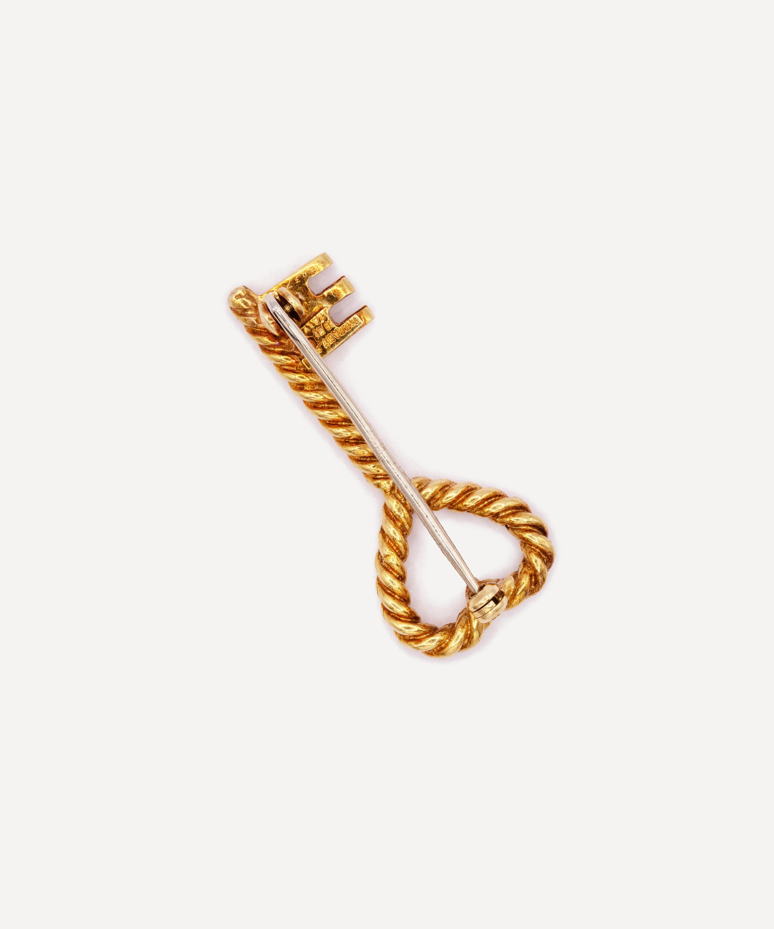 Kojis - 18ct Gold Tiffany Vintage Key to My Heart Brooch image number 2