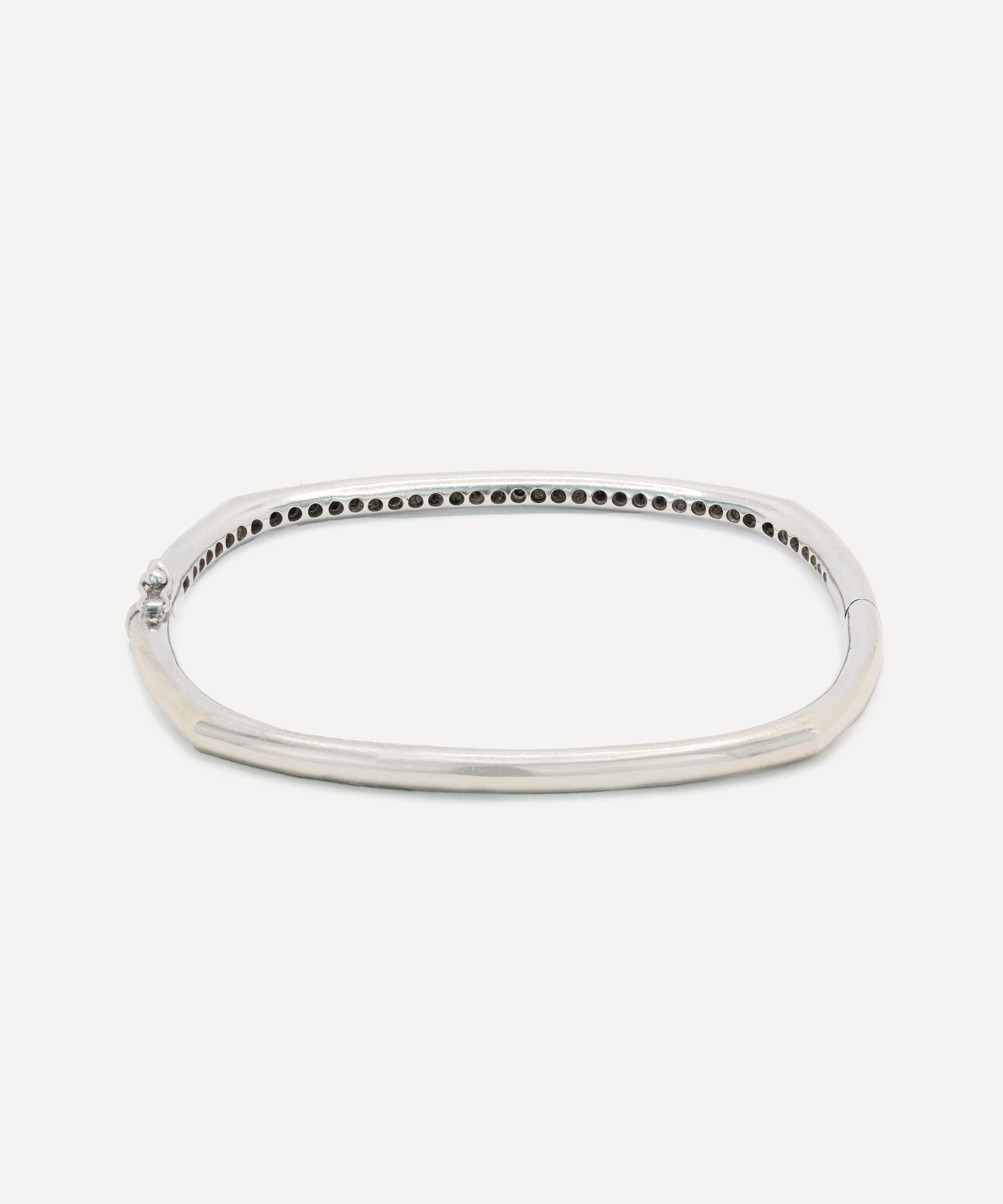 Kojis - 18ct White Gold Vintage Diamond Bangle Bracelet image number 3