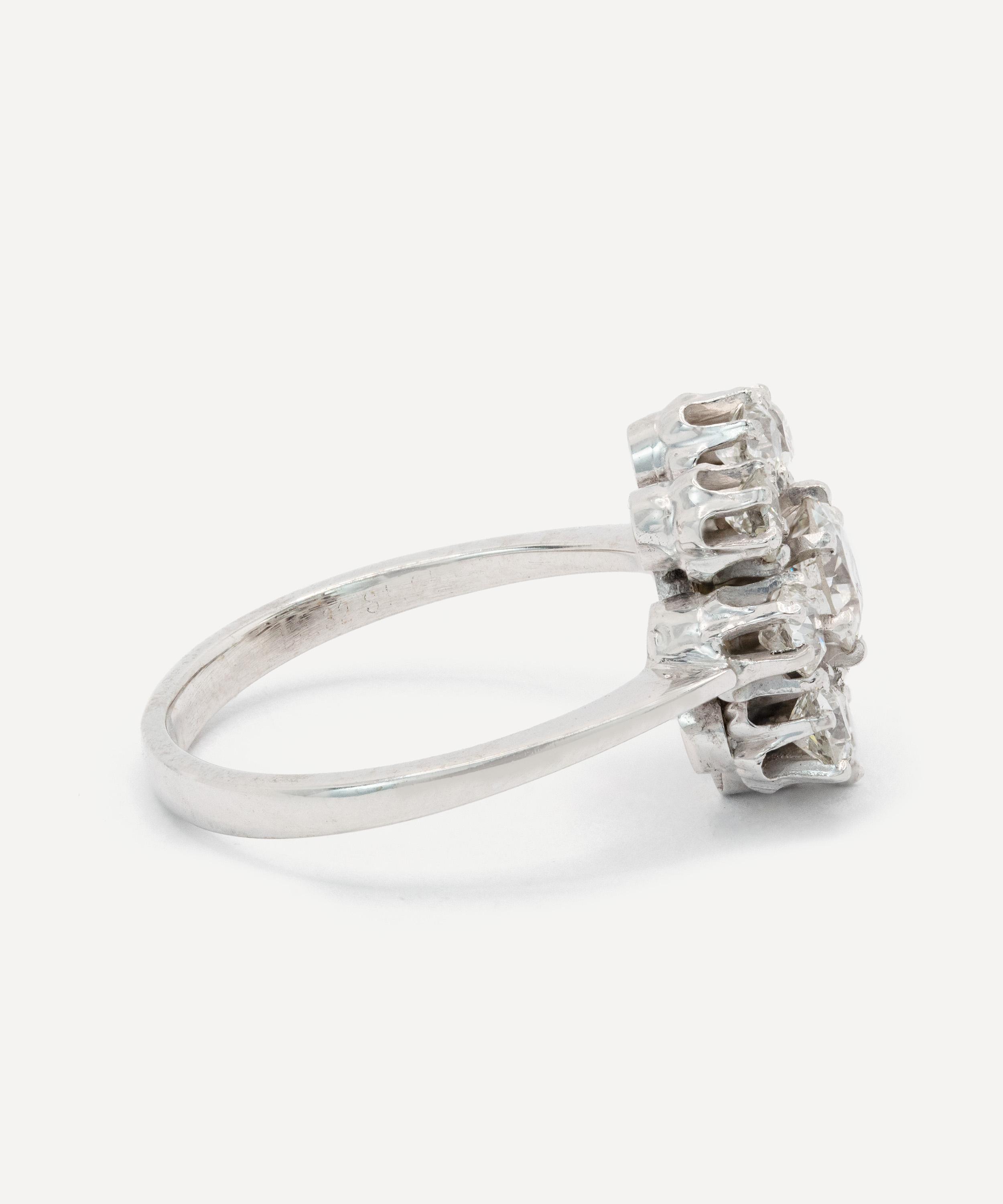 Kojis - 14ct White Gold Diamond Cluster Ring image number 2