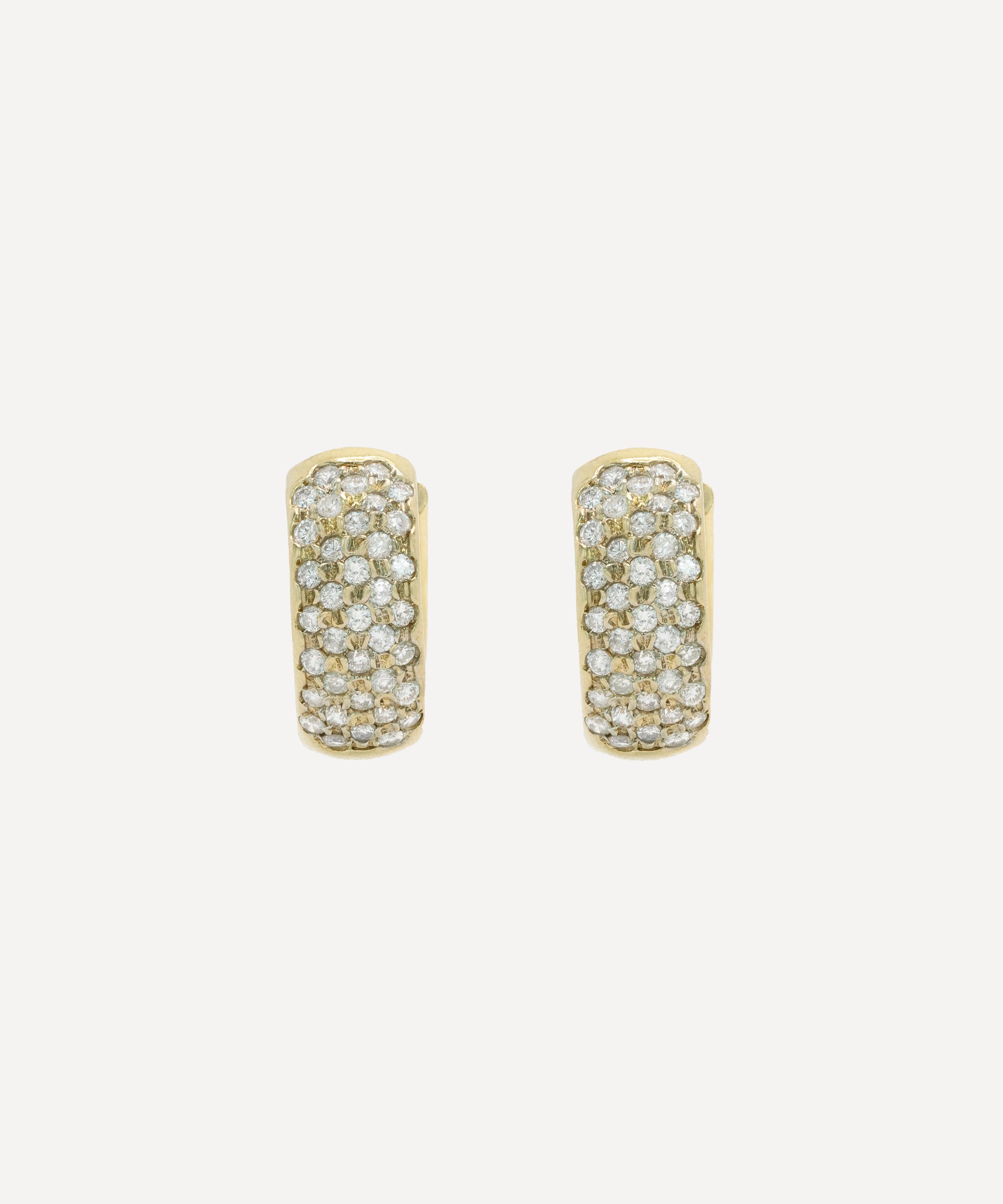 Kojis - 14ct Gold Diamond Hoop Earrings image number 0