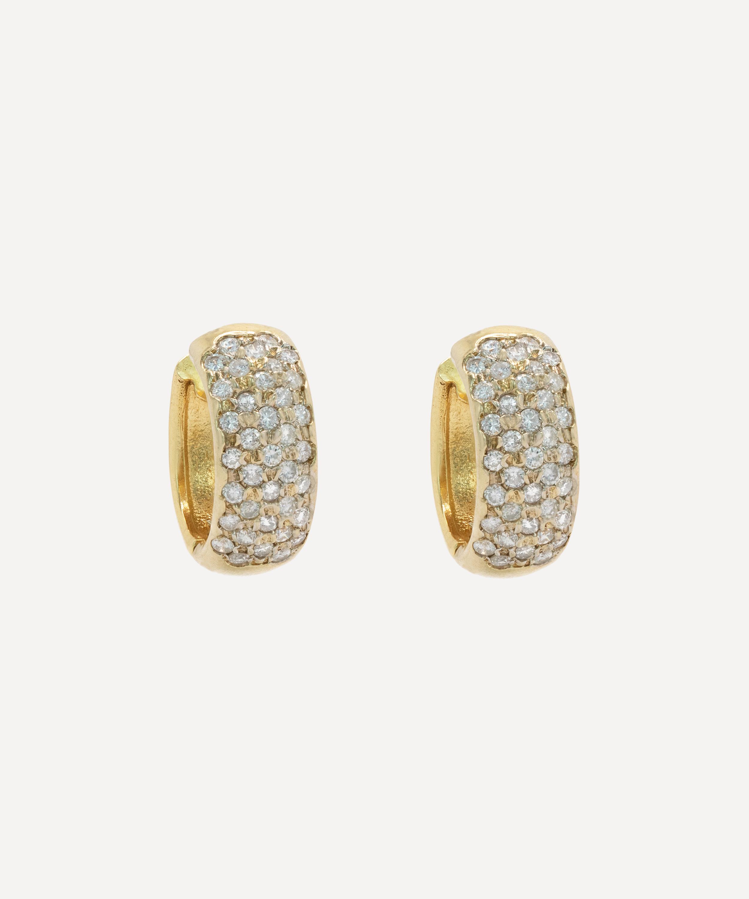 Kojis - 14ct Gold Diamond Hoop Earrings image number 1