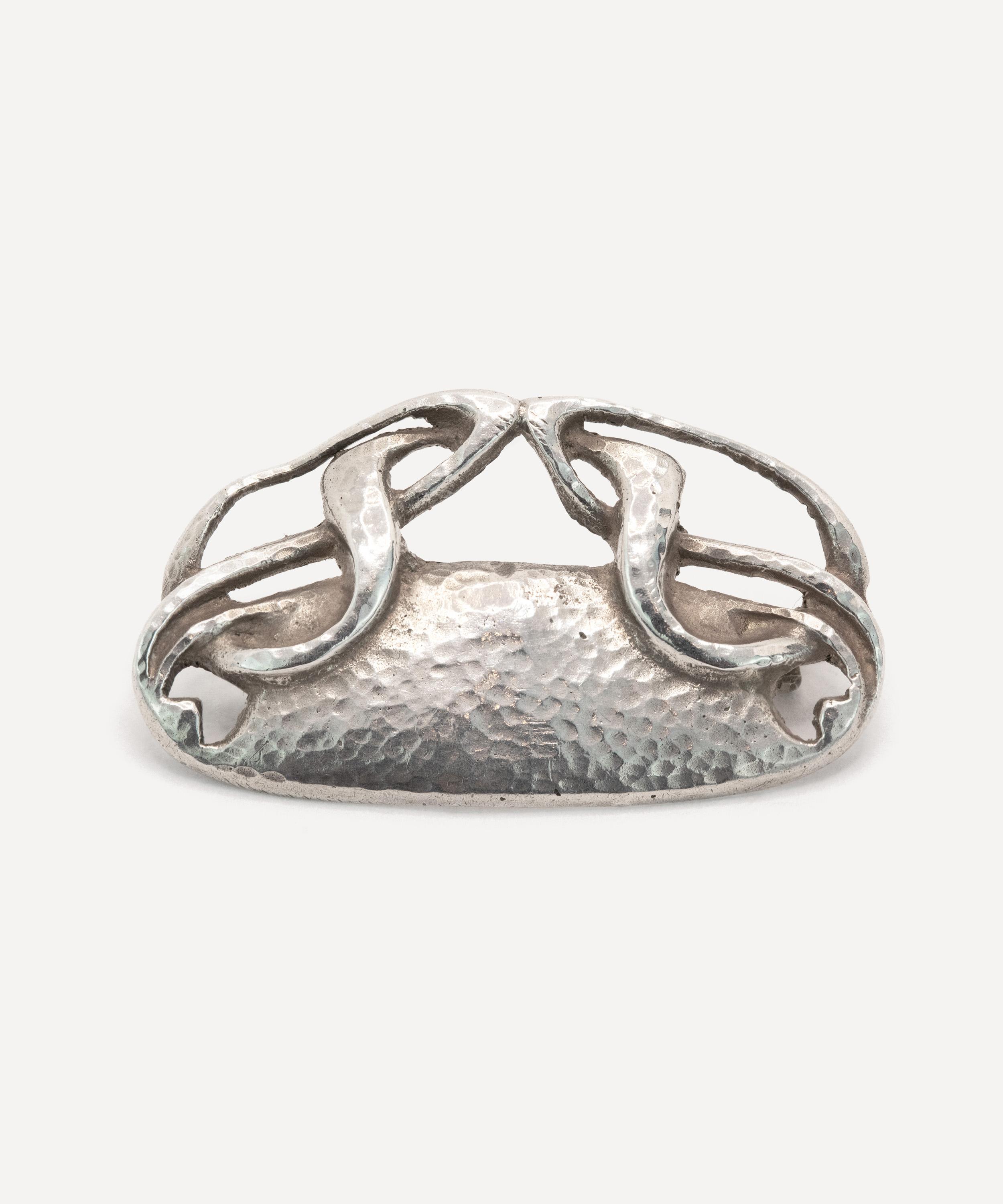 Kojis - Silver Antique Hammered Liberty Brooch image number 0