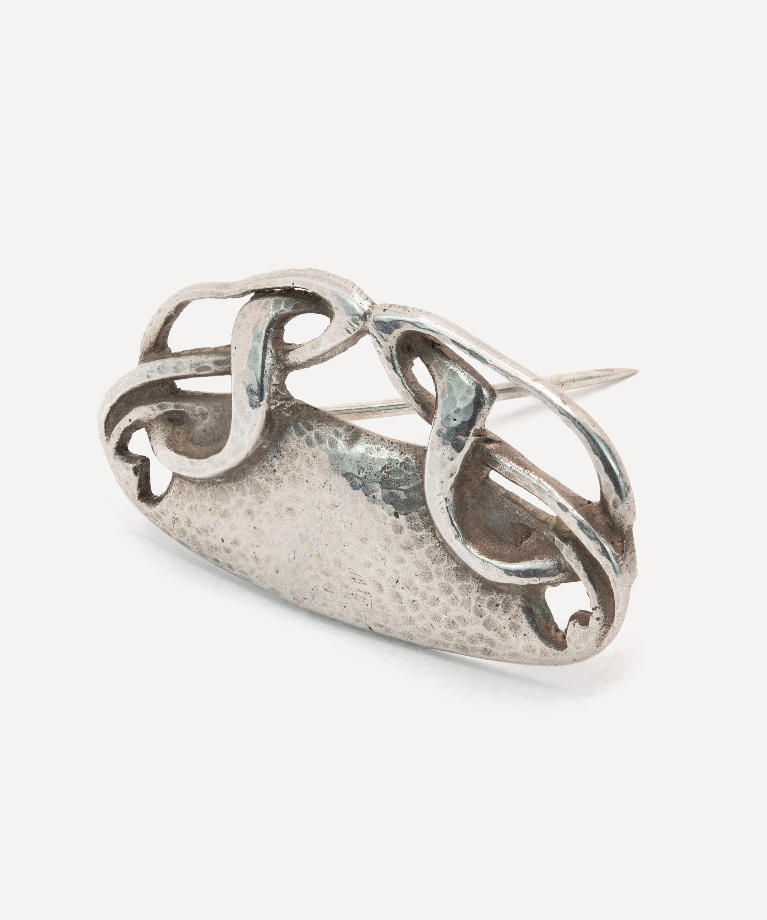 Kojis - Silver Antique Hammered Liberty Brooch image number 1