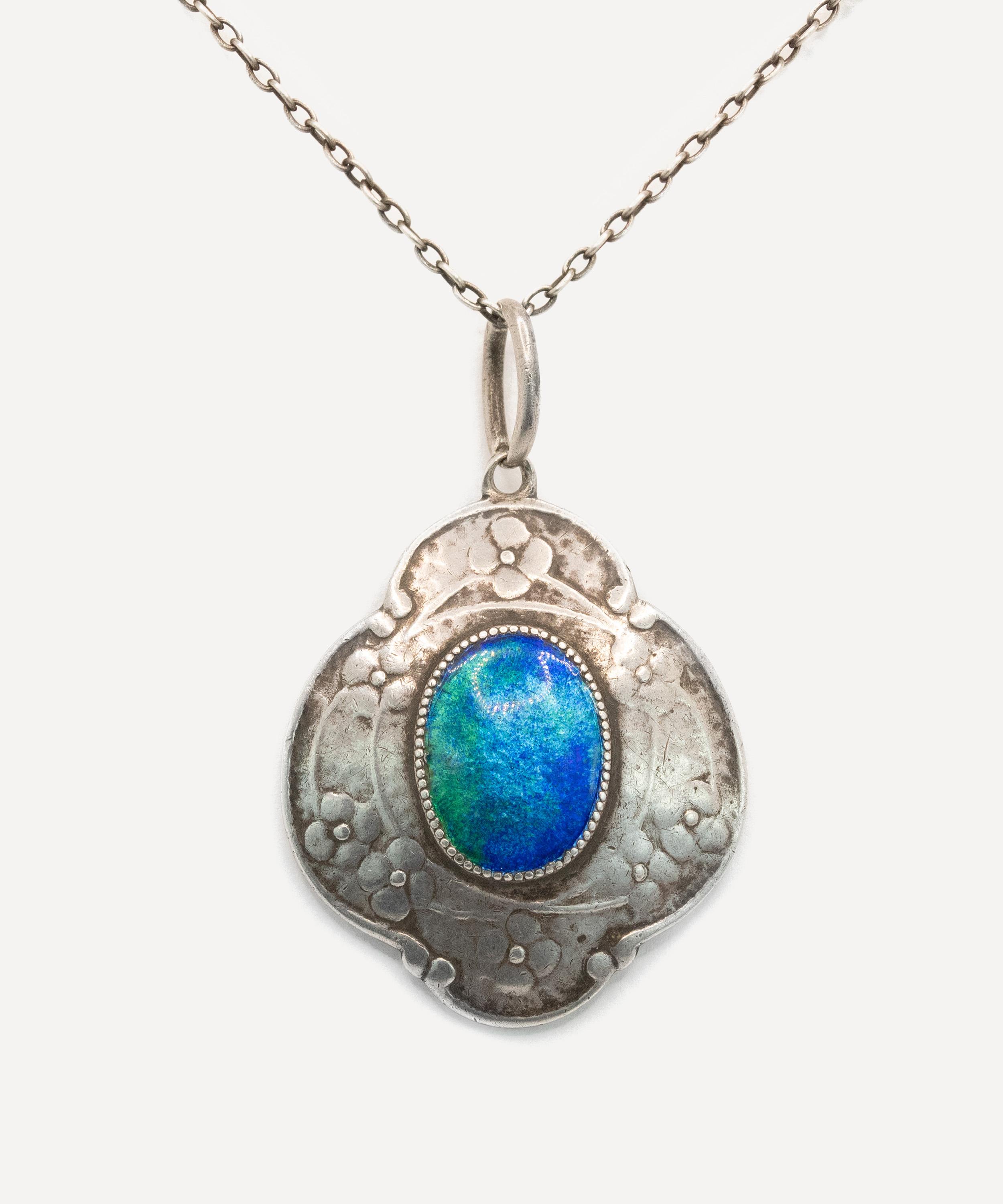 Kojis - Silver Murrle Bennett Antique Enamel Pendant image number 0