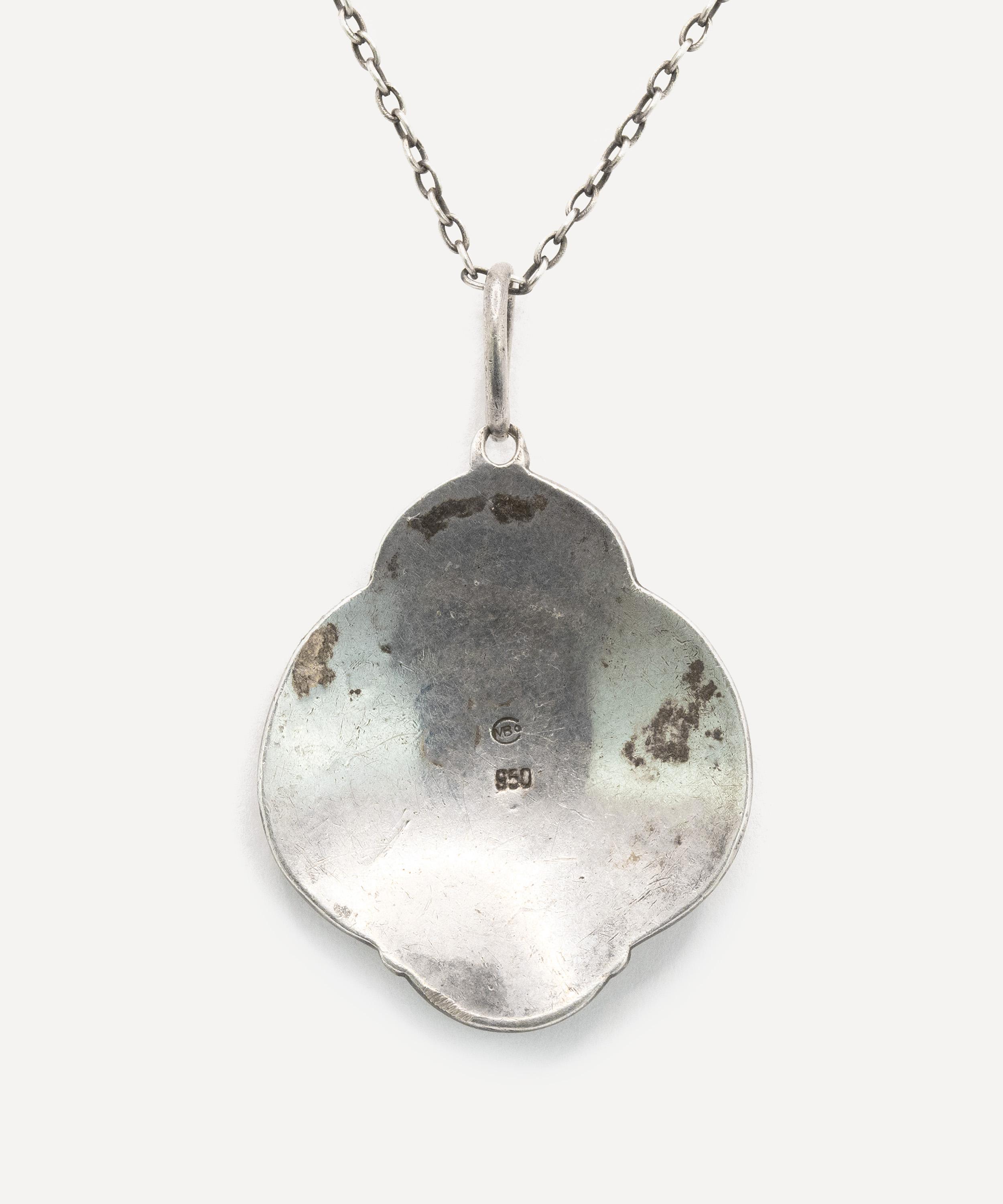 Kojis - Silver Murrle Bennett Antique Enamel Pendant image number 1
