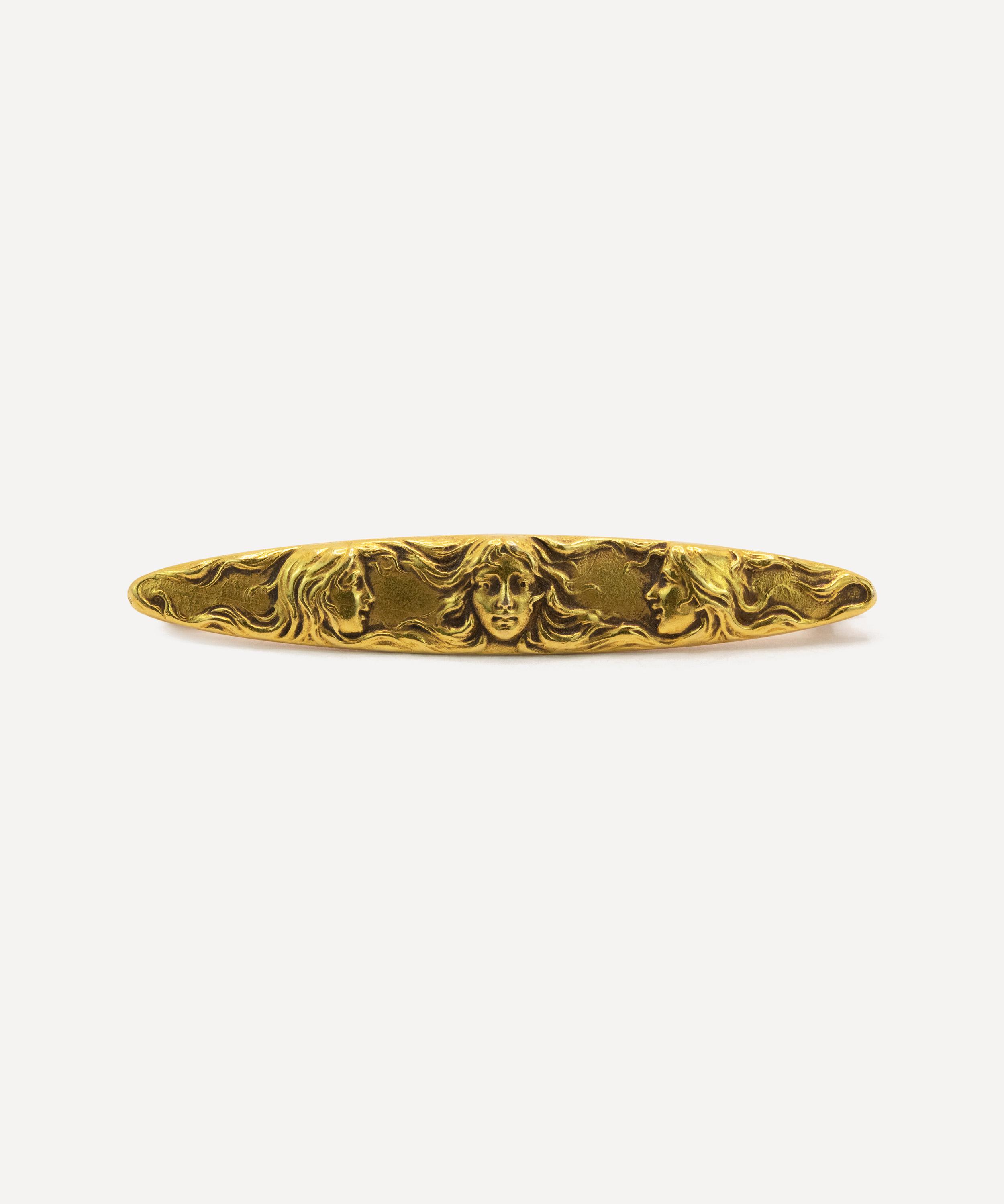Kojis - 14ct Gold Art Nouveau Siren Bar Brooch