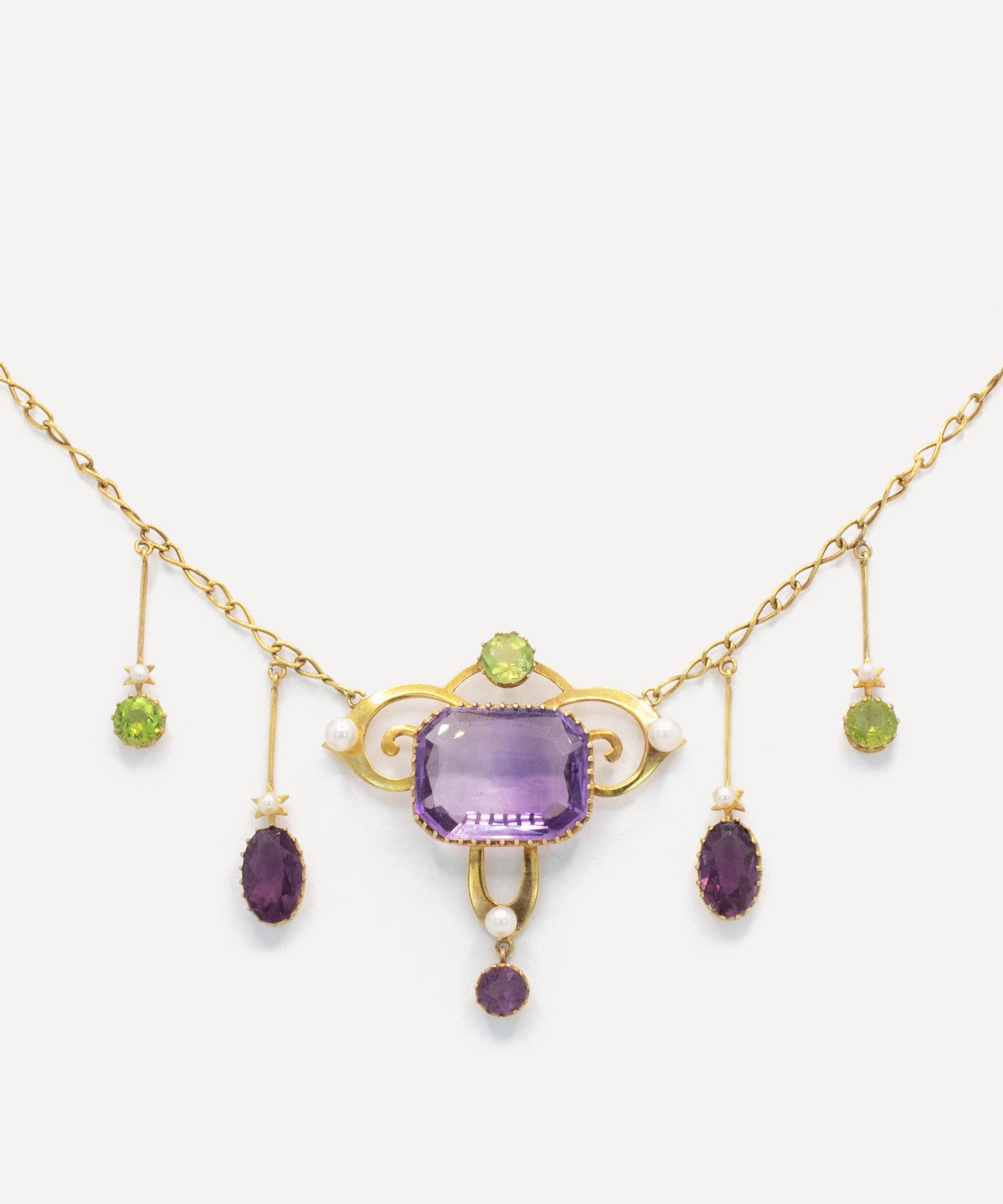 Kojis - 14ct Gold Antique Suffragette Necklace image number 0