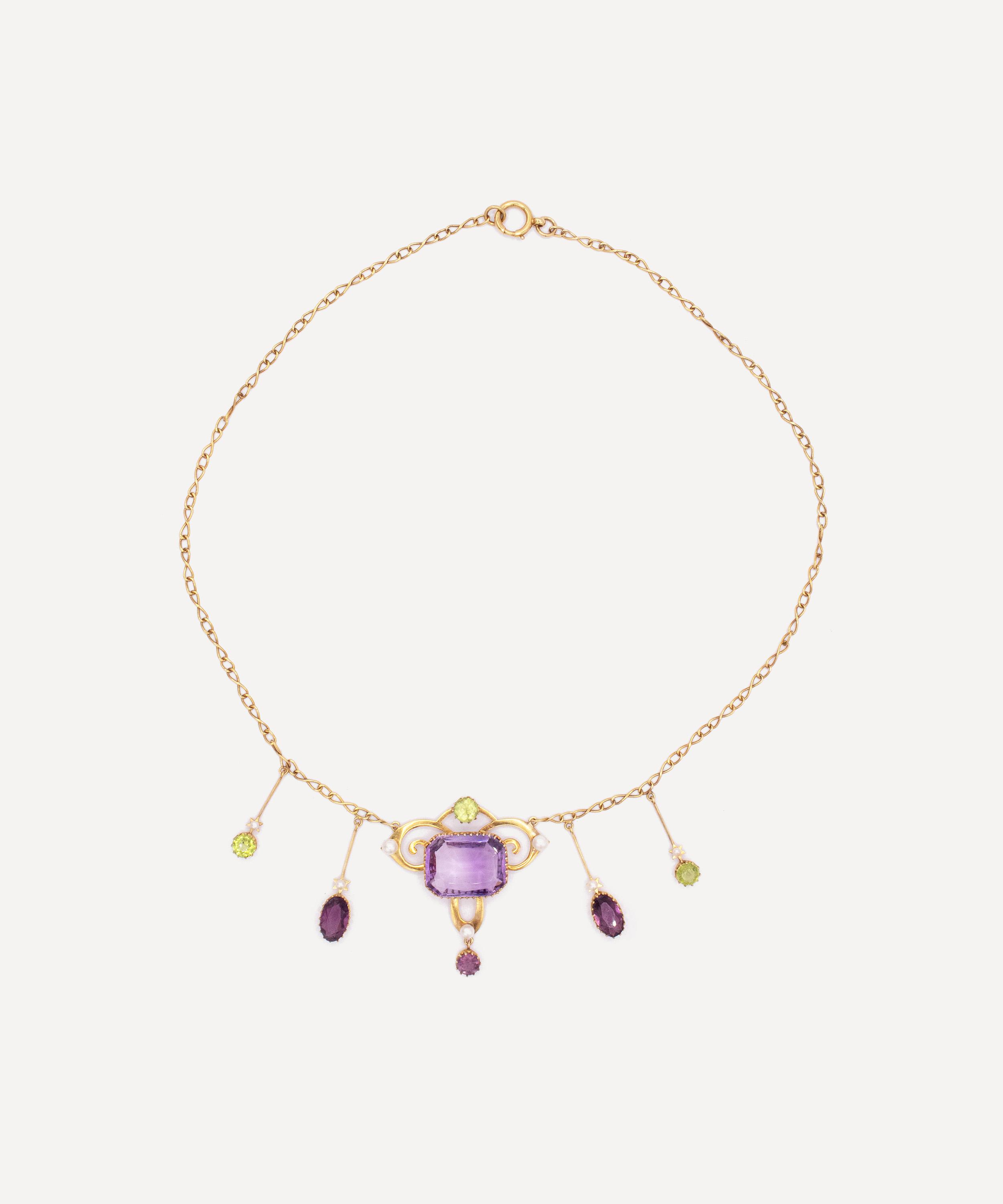 Kojis - 14ct Gold Antique Suffragette Necklace image number 1