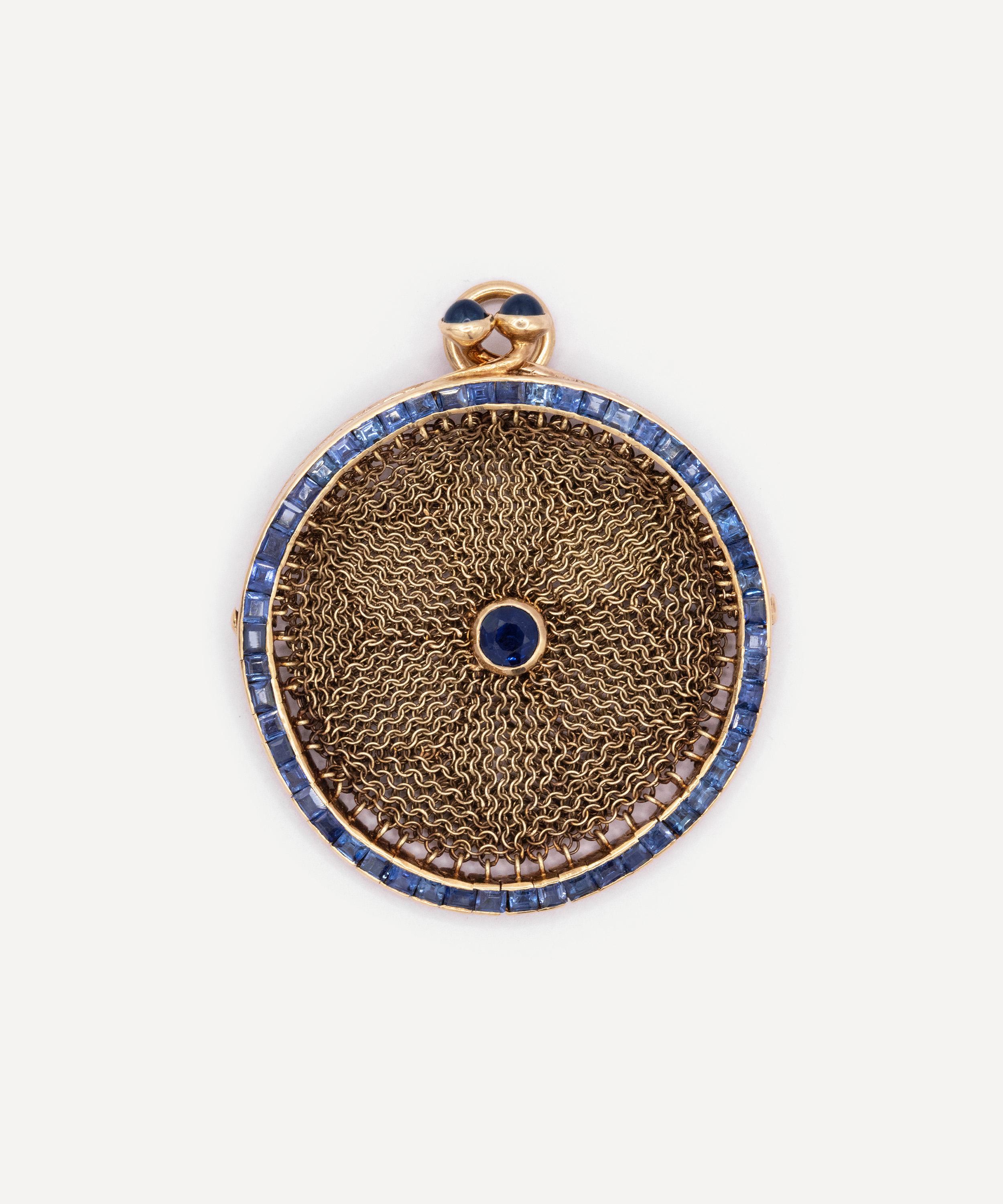 Kojis - 14ct Gold Antique Sapphire Mesh Purse image number 0