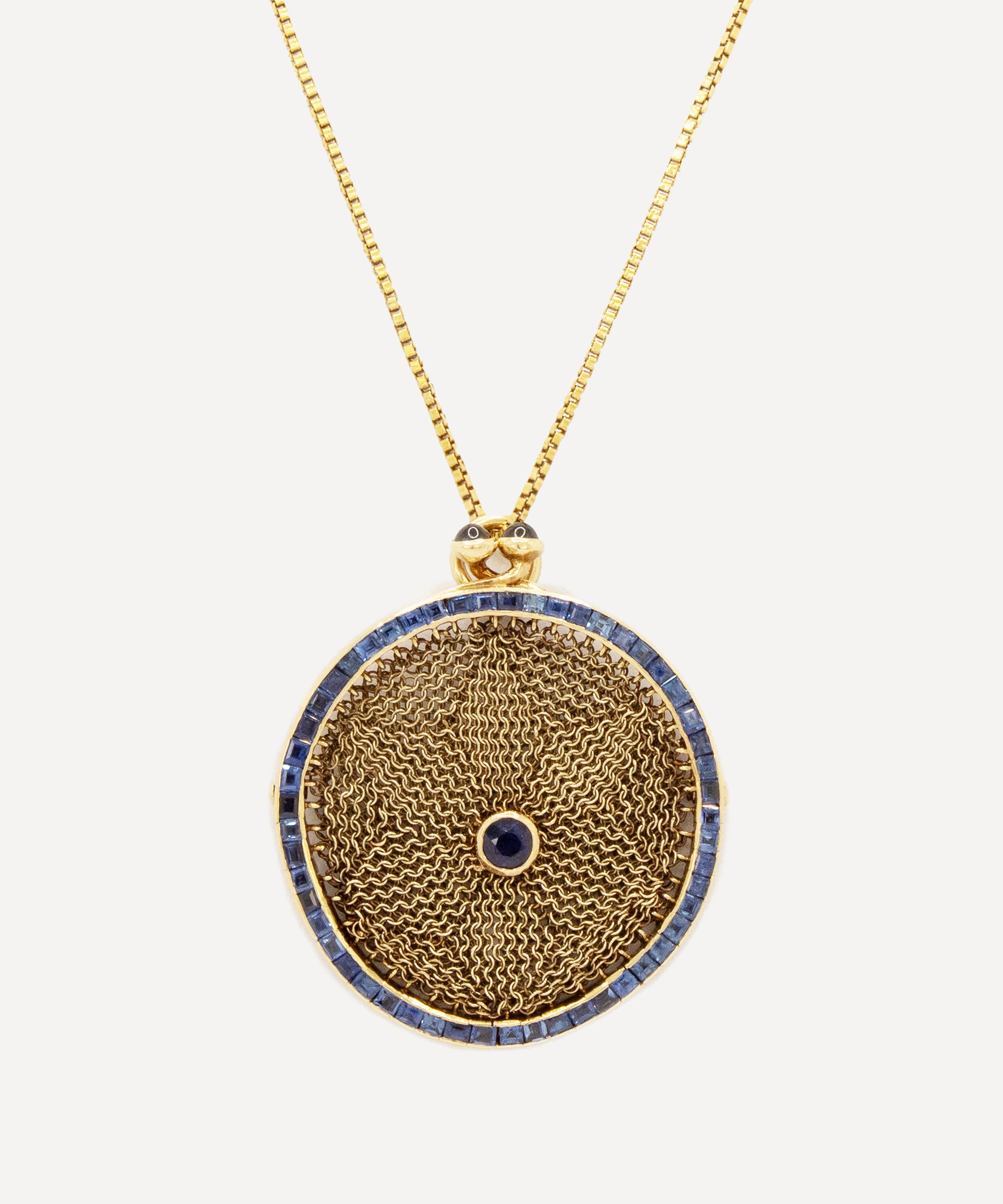 Kojis - 14ct Gold Antique Sapphire Mesh Purse image number 1