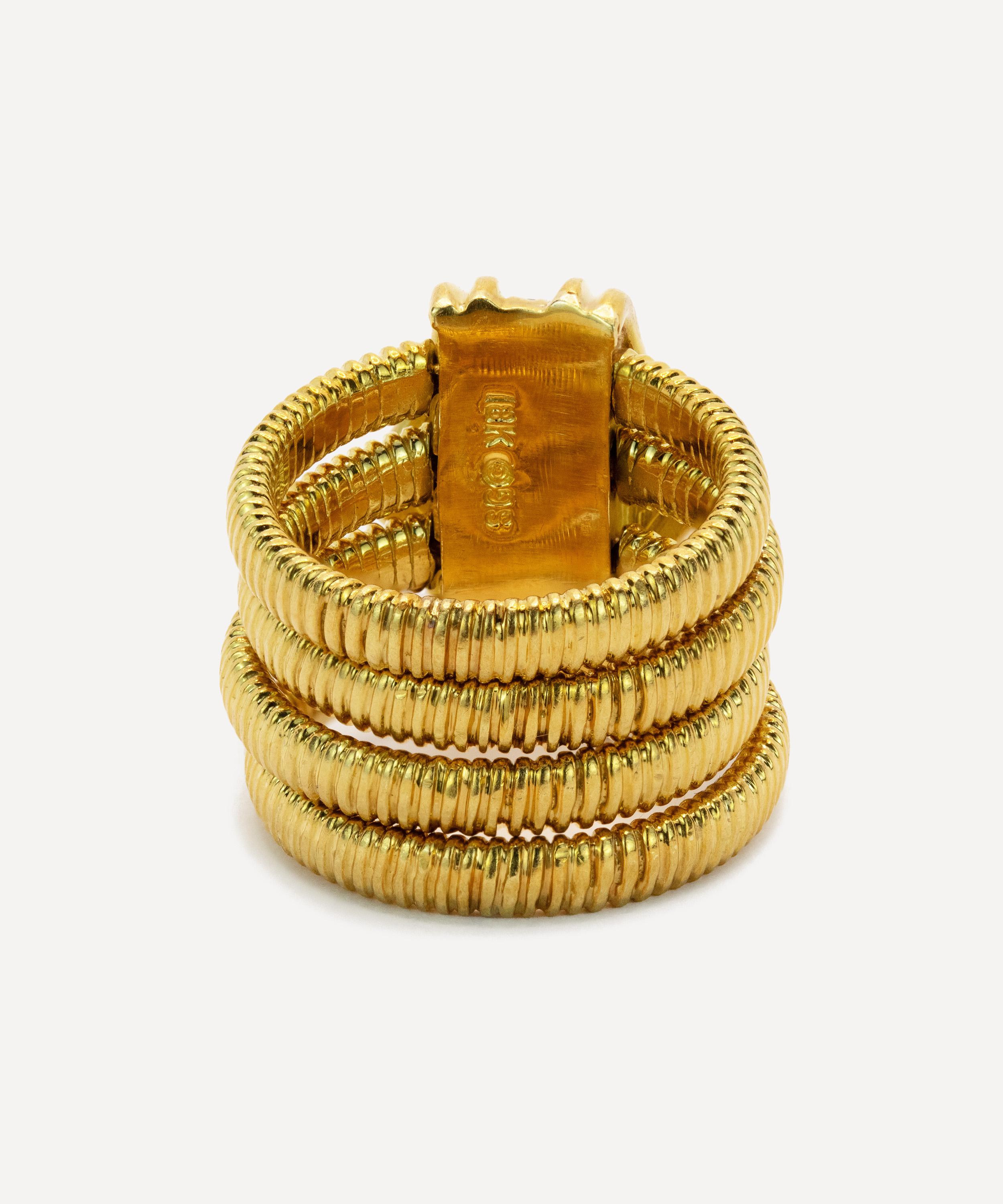 Kojis - 18ct Gold Multi Row Diamond Ring image number 2