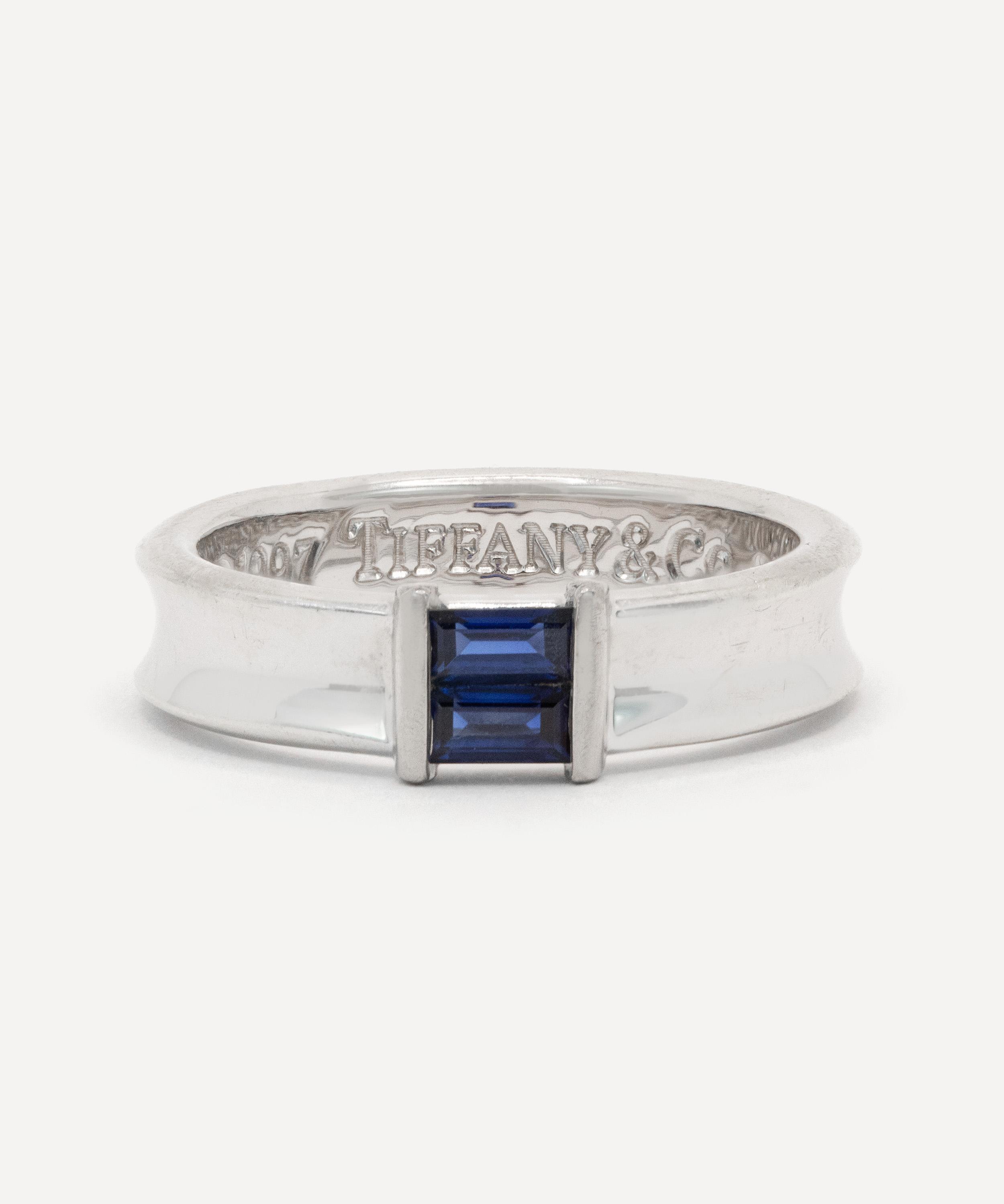 Kojis - 18ct White Gold Vintage Tiffany Sapphire Ring image number 0