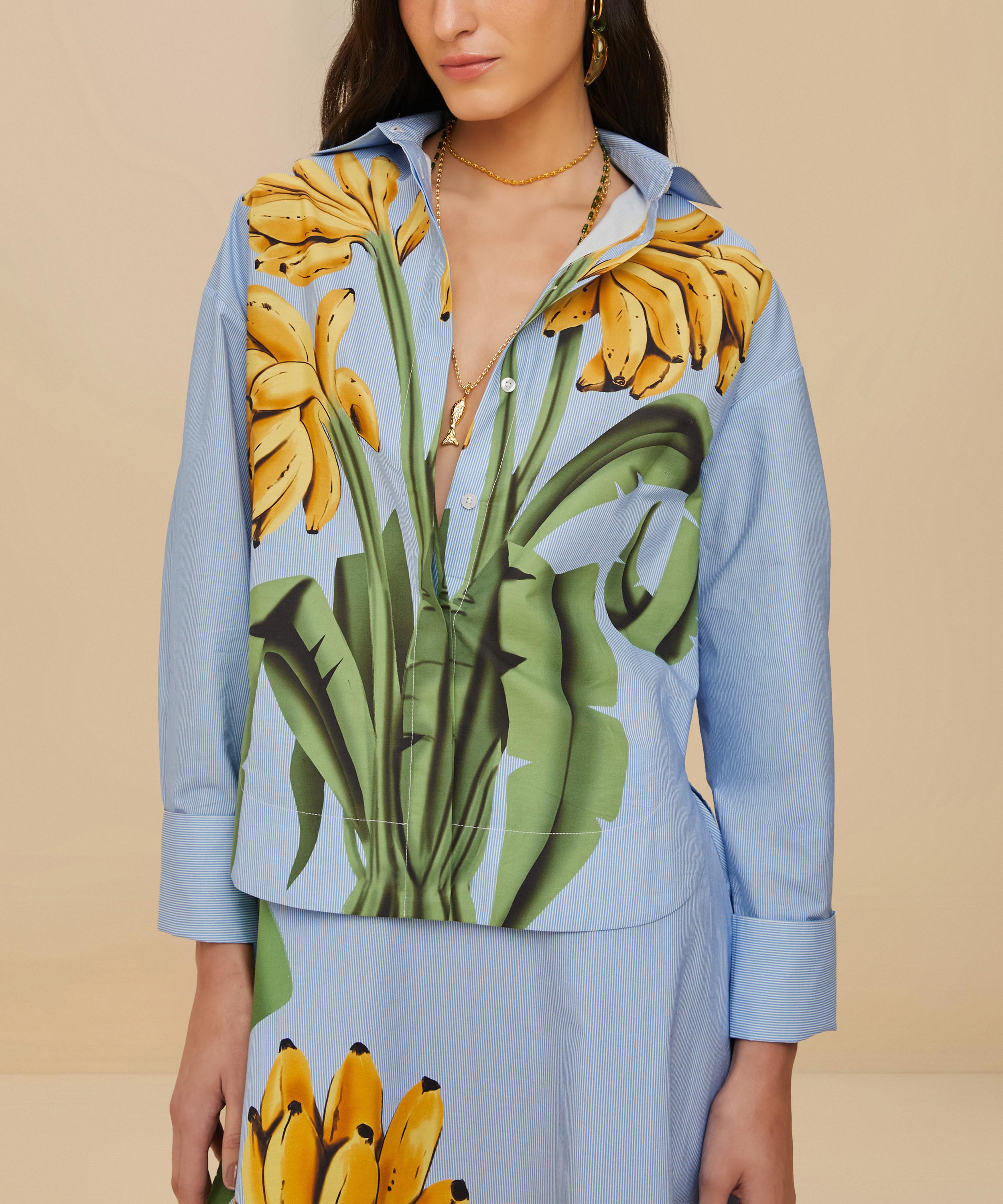 FARM Rio - Blue Banana Cocina Striped Shirt image number 0