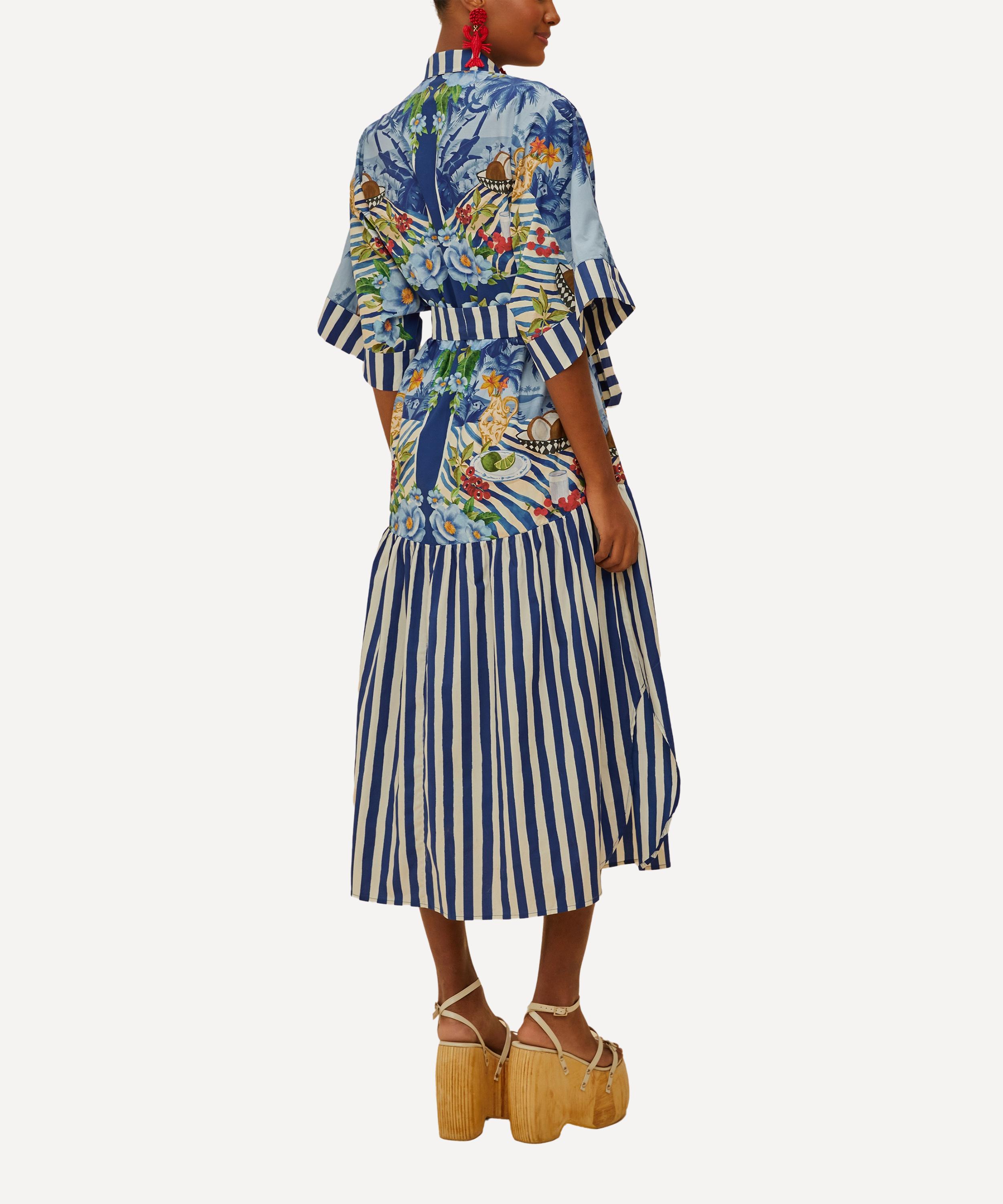FARM Rio - Blue Fresh Table Scarf Midi Dress image number 1