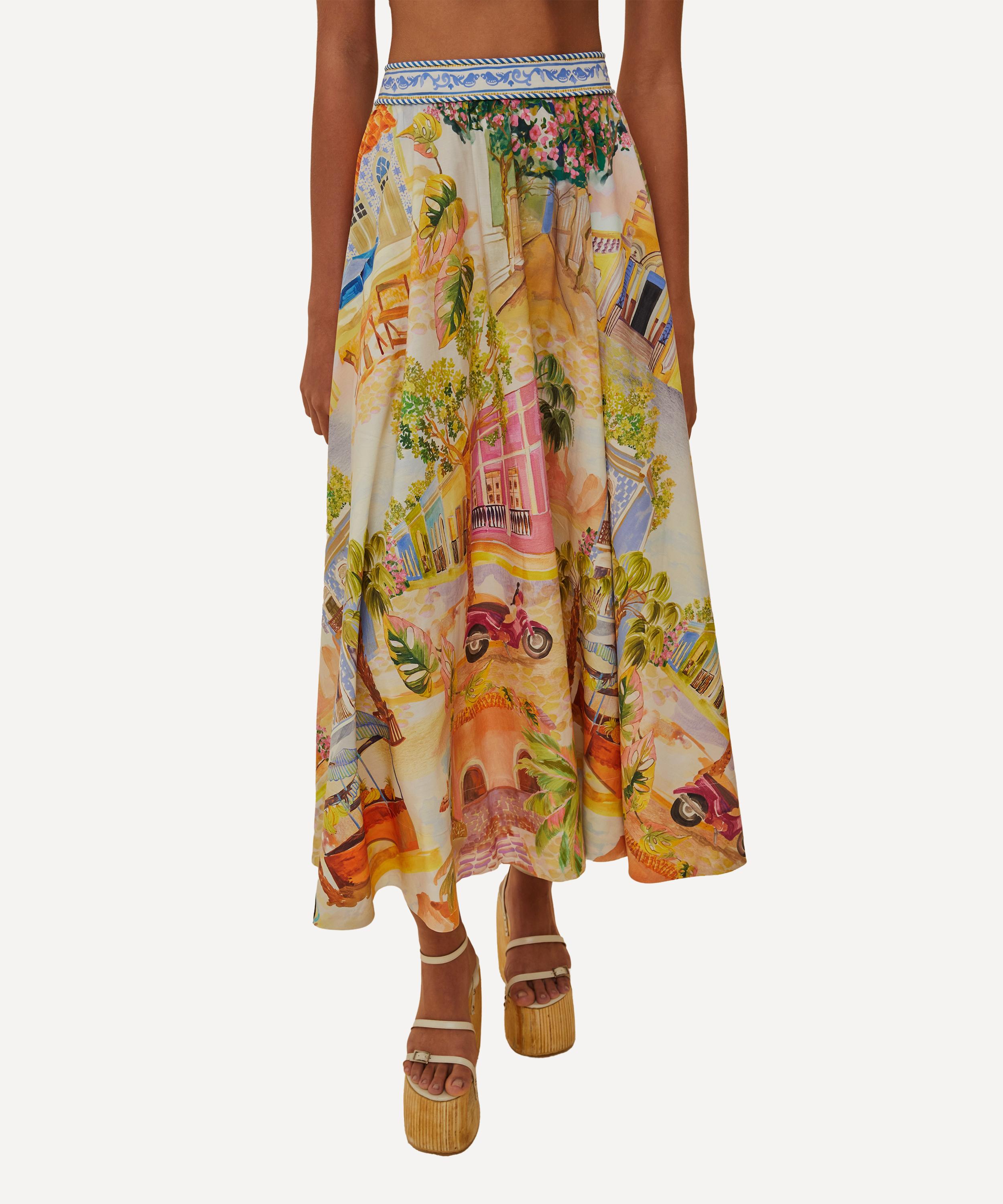 FARM Rio - Multicolor Aracati Midi Skirt image number 2