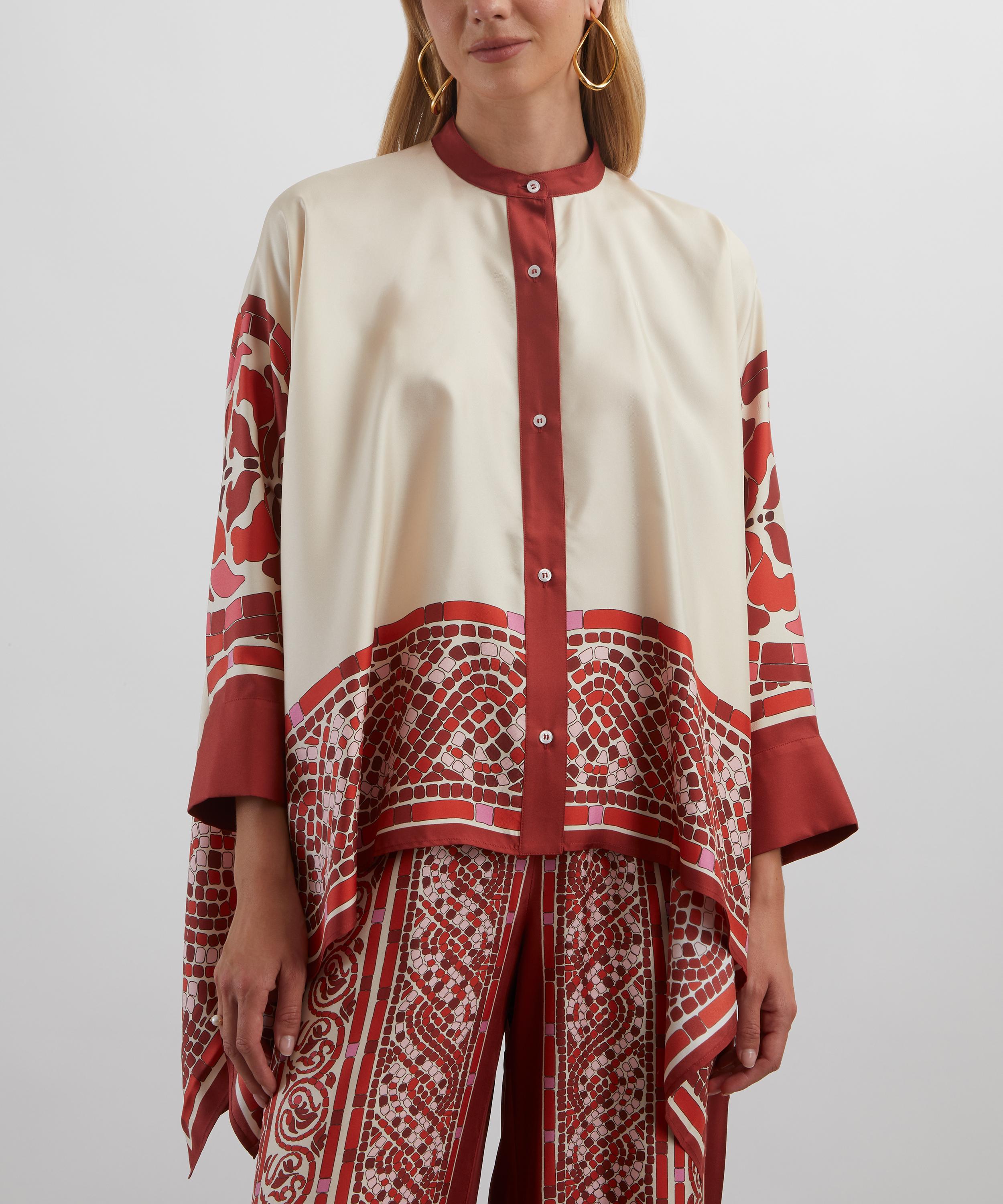 La DoubleJ - Cobra Placée Red Foulard Silk Shirt image number 2