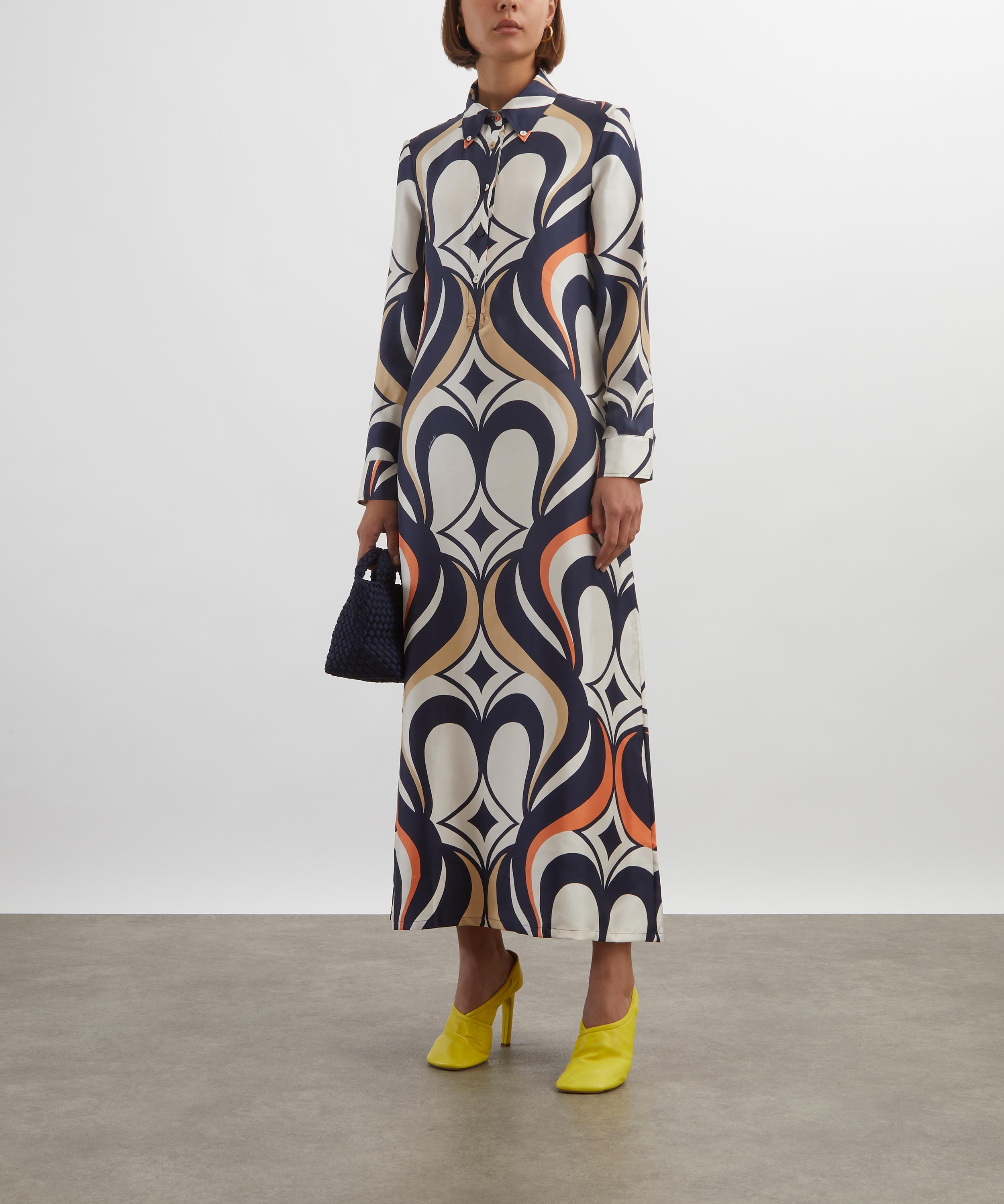 La DoubleJ - Jive Macro Silk Twill Swing Dress image number 1