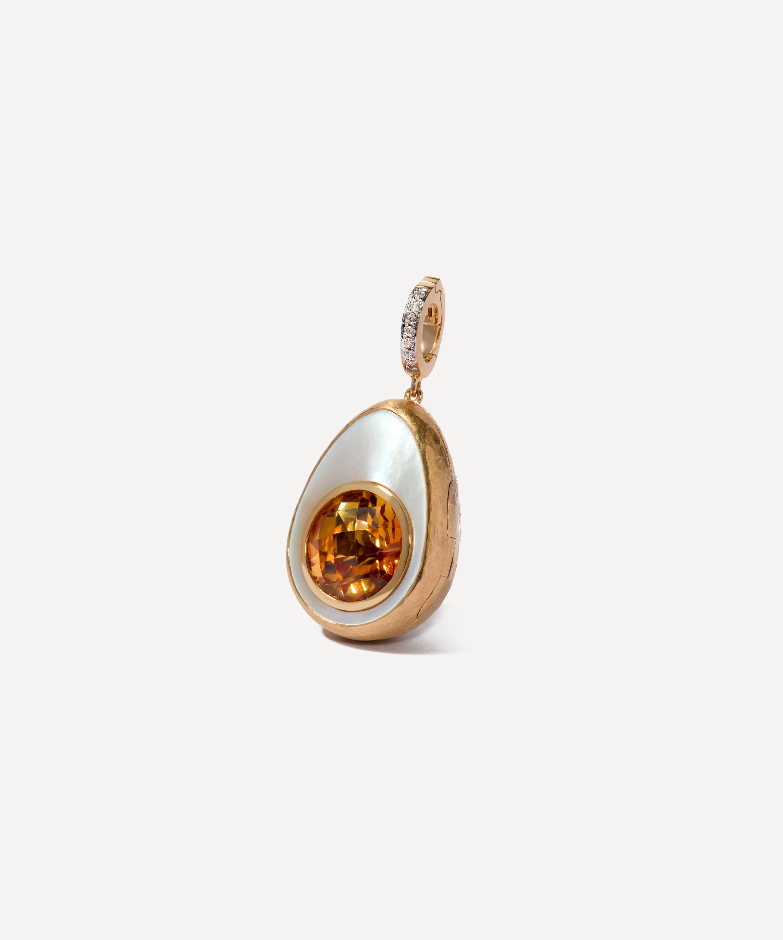 Annoushka - 18ct Gold Egg Locket Charm Pendant image number 0