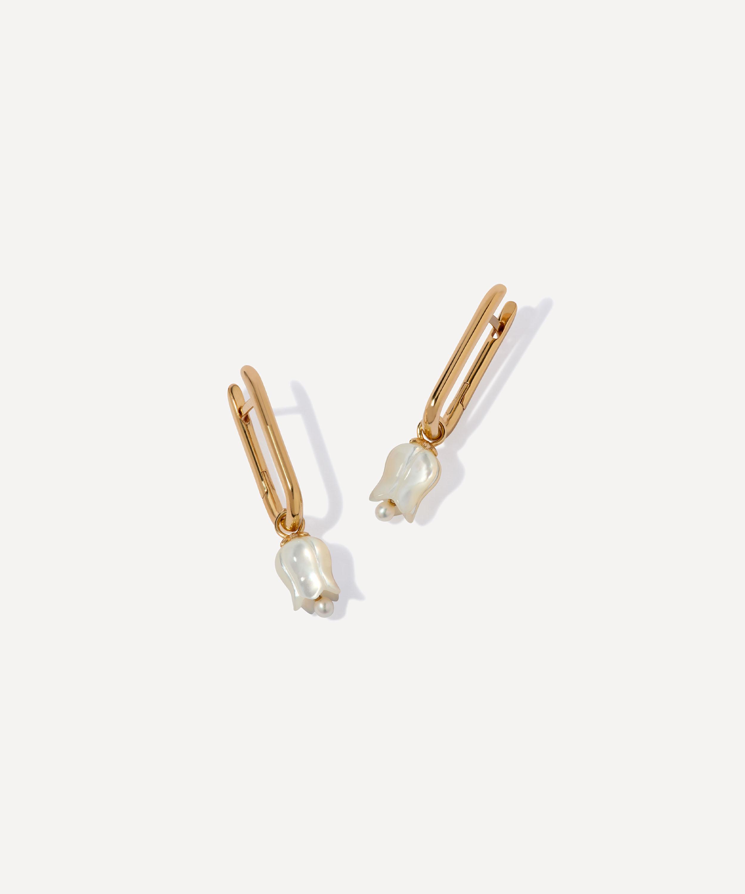 Annoushka - 18ct Gold Tulip and Knuckle Hoop Earrings image number 0