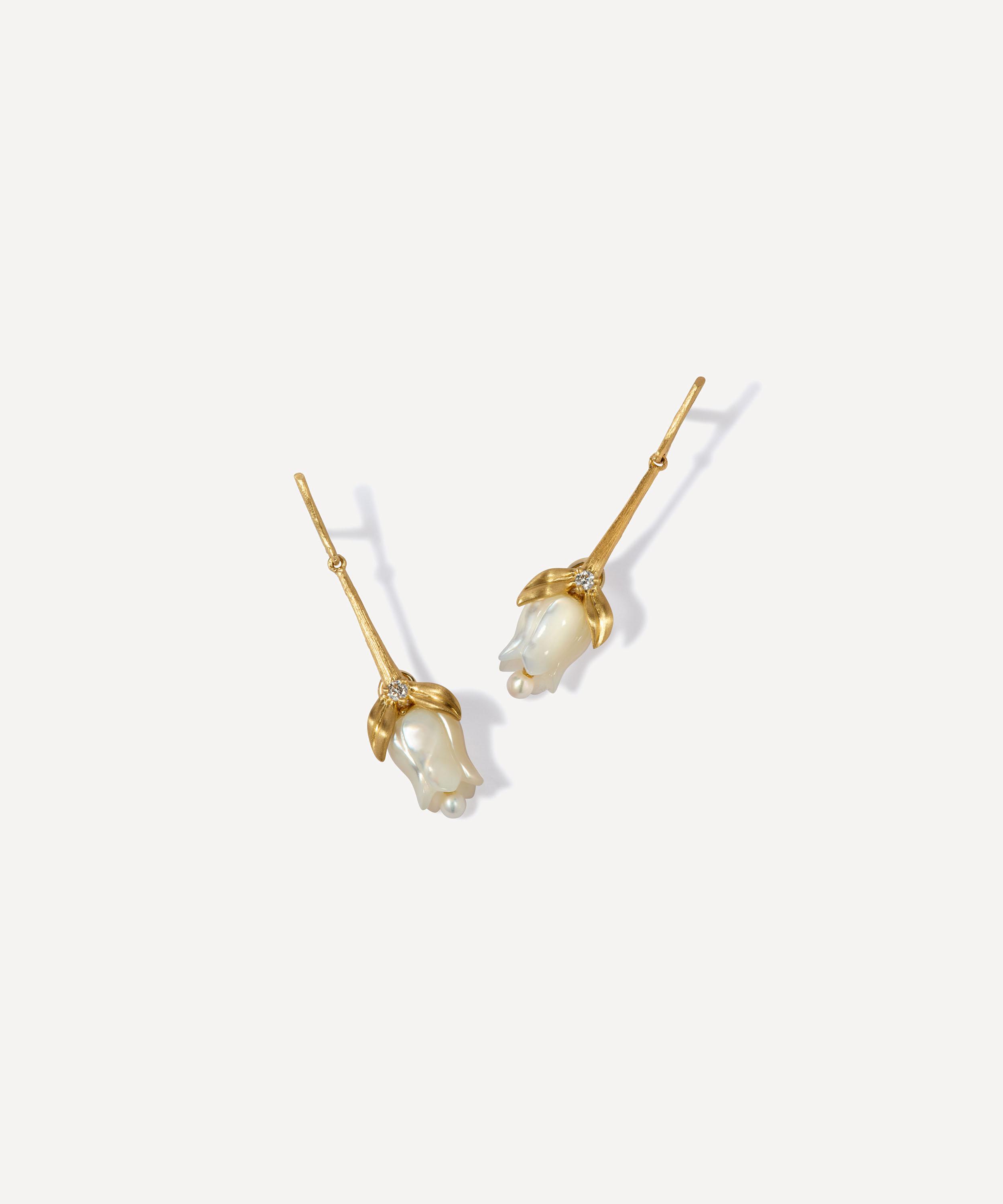 Annoushka - 18ct Gold Tulip Stem Drop Earrings