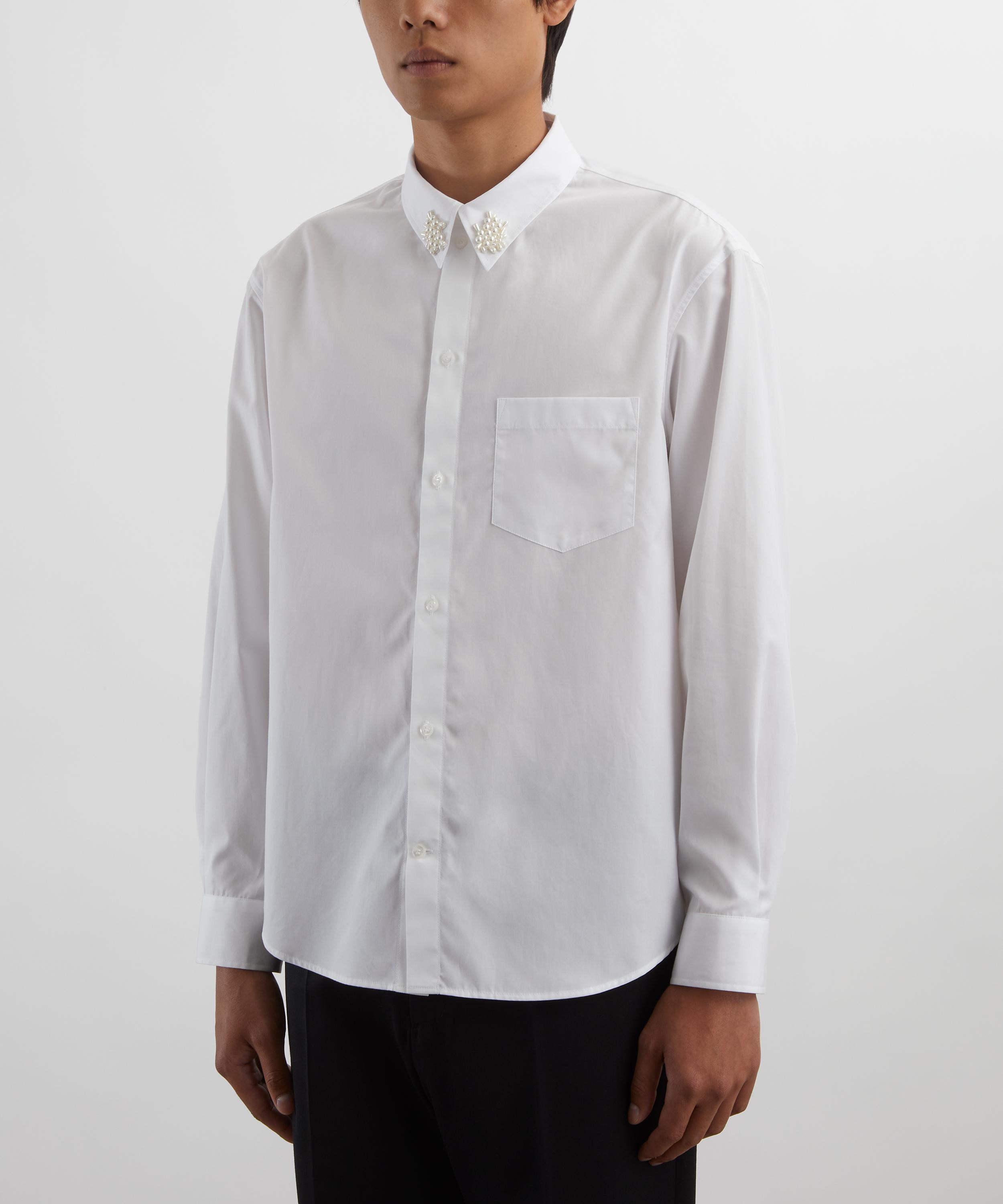Simone Rocha - Beaded Flower Cluster Classic Shirt  image number 2