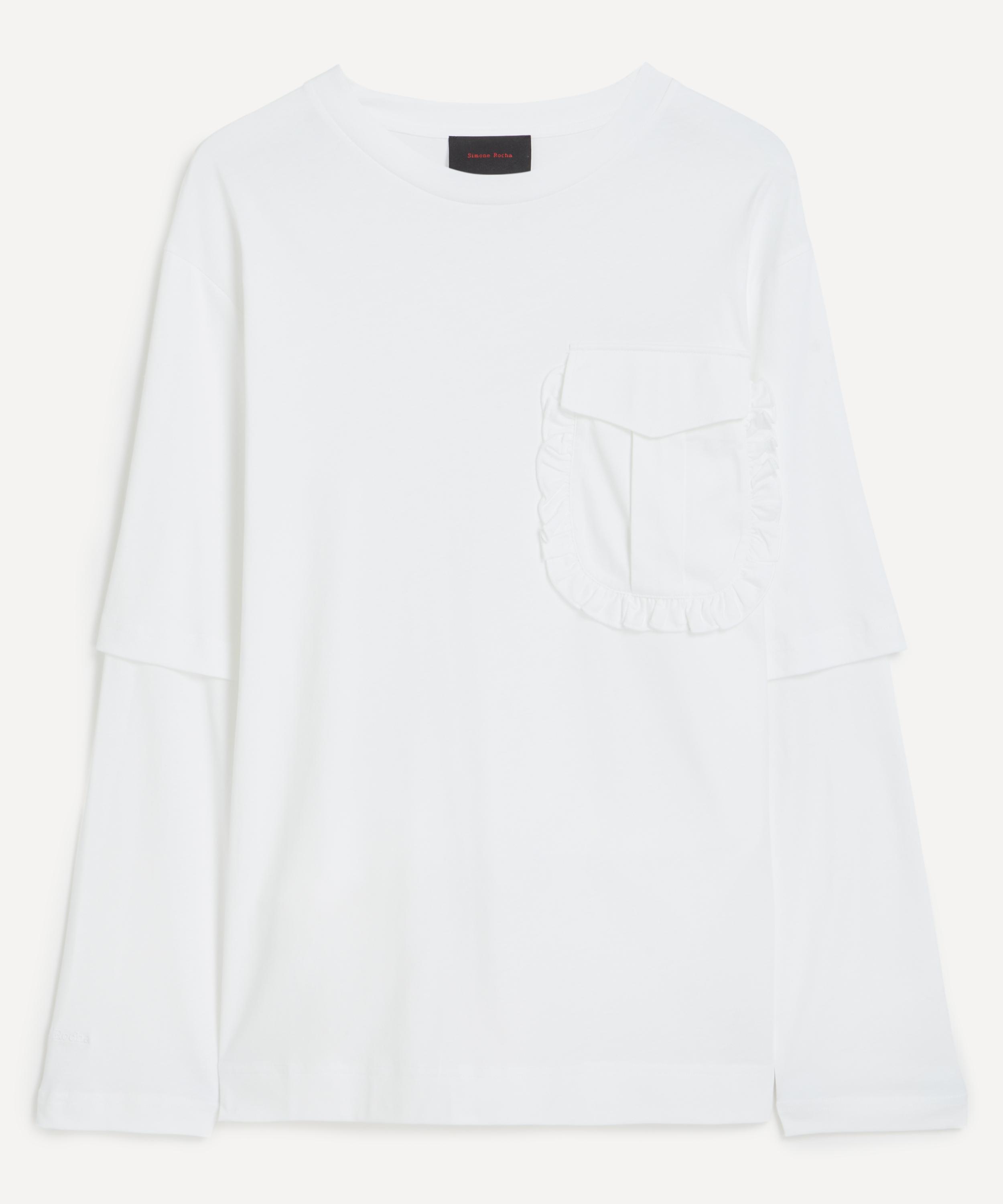 Simone Rocha - Layered Ruffle Pocket Long-Sleeve T-Shirt  image number 0
