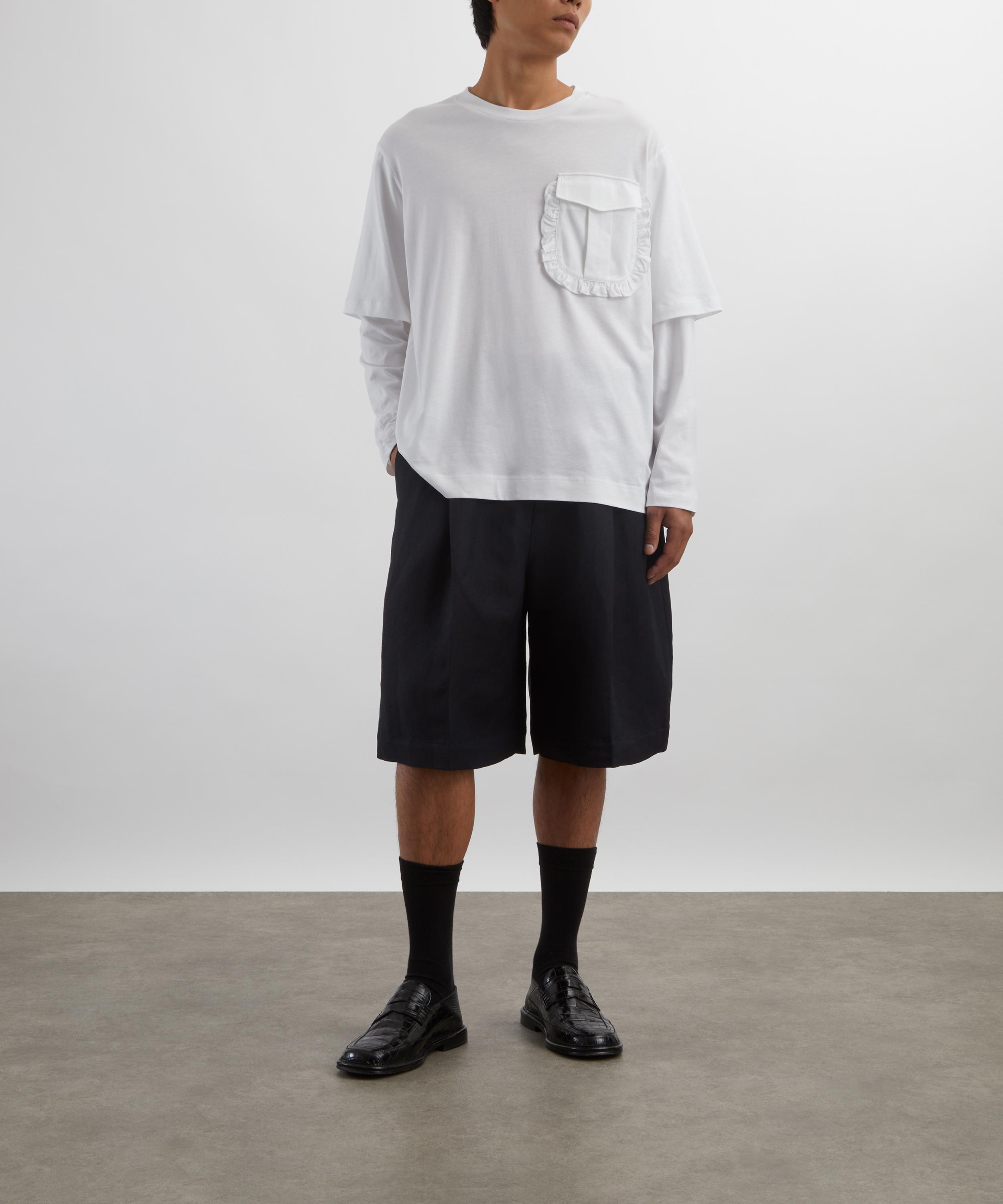 Simone Rocha - Layered Ruffle Pocket Long-Sleeve T-Shirt  image number 1