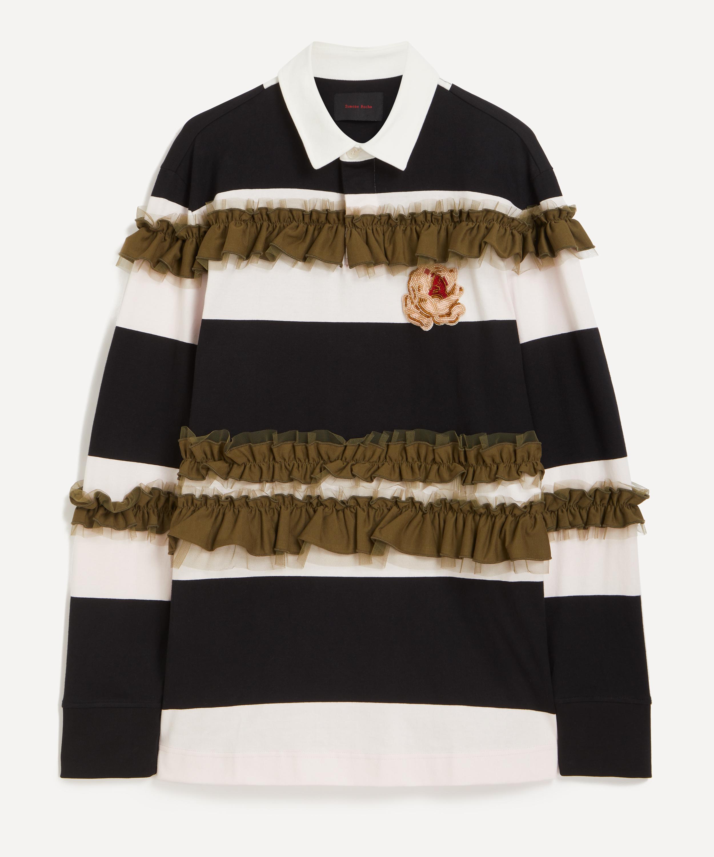 Simone Rocha - Turbo Embellished Ruffle Rugby Shirt  image number 0