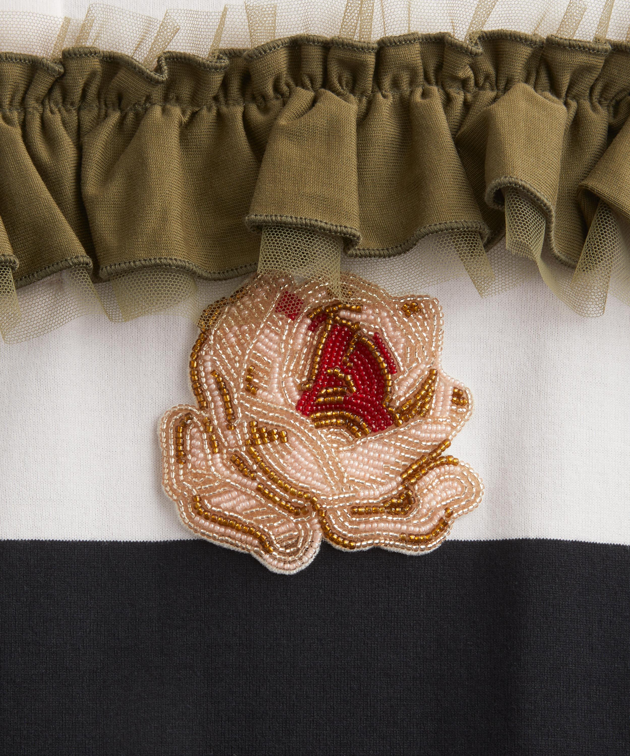 Simone Rocha - Turbo Embellished Ruffle Rugby Shirt  image number 4