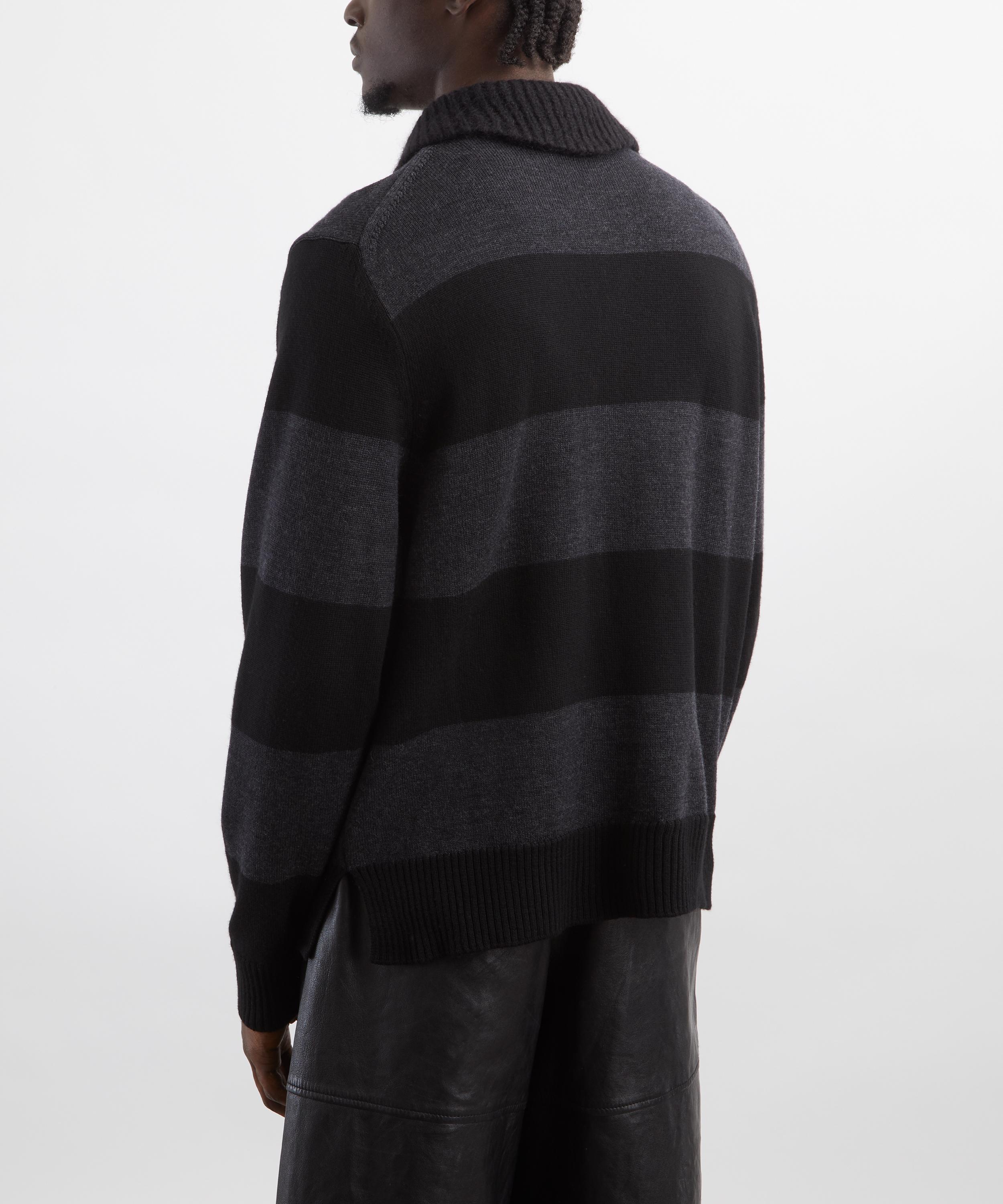 Simone Rocha - Embellished Fuzzy Collar Rugby Jumper image number 3