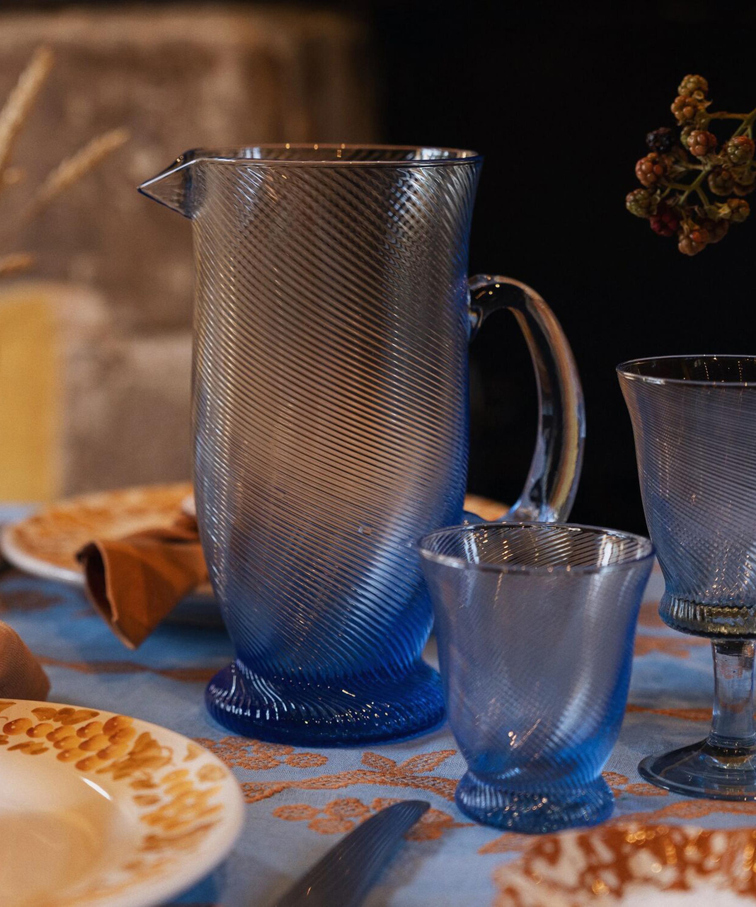 Sharland England - Spiral Glass Pitcher image number 1