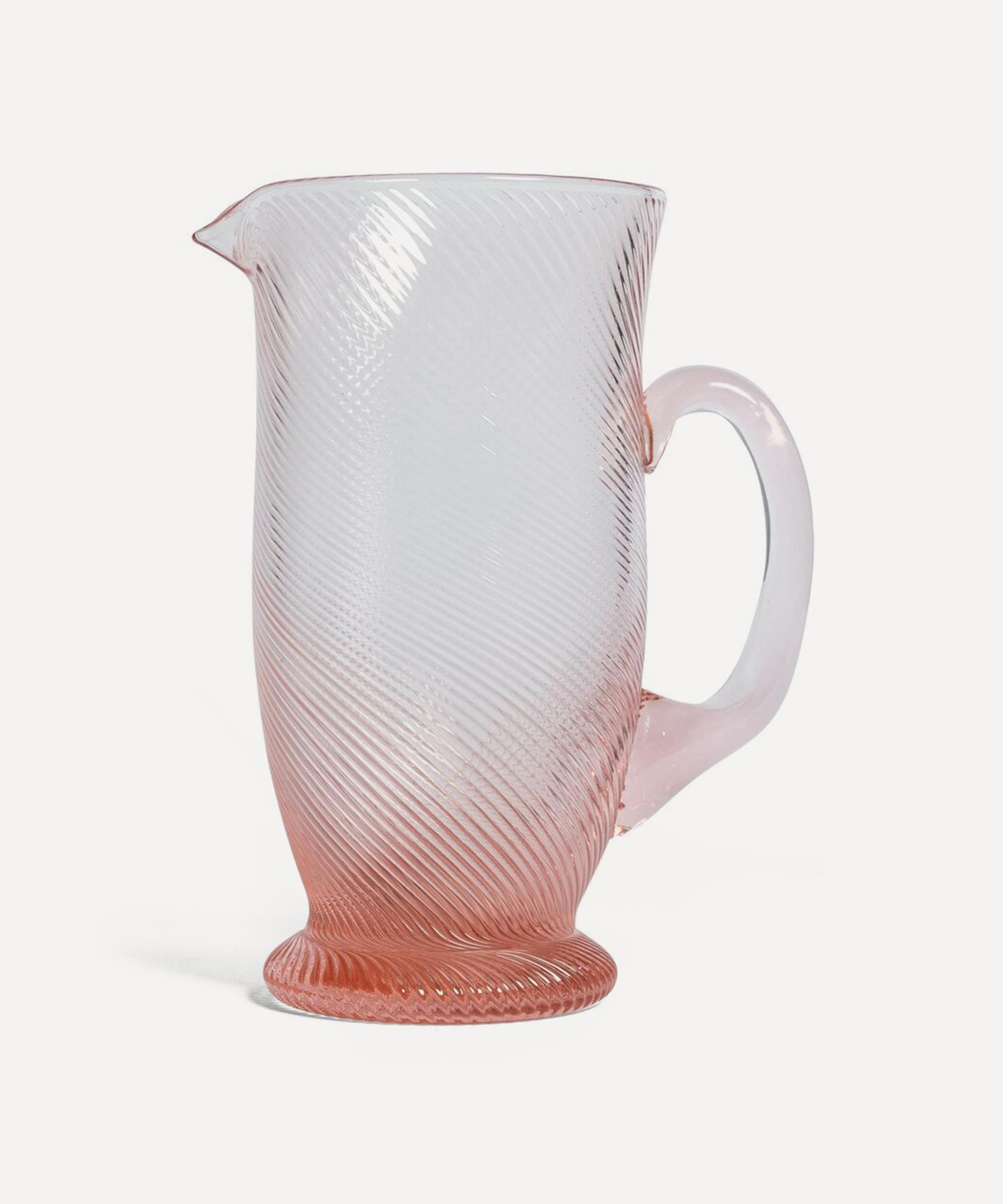 Sharland England - Spiral Glass Pitcher image number 0