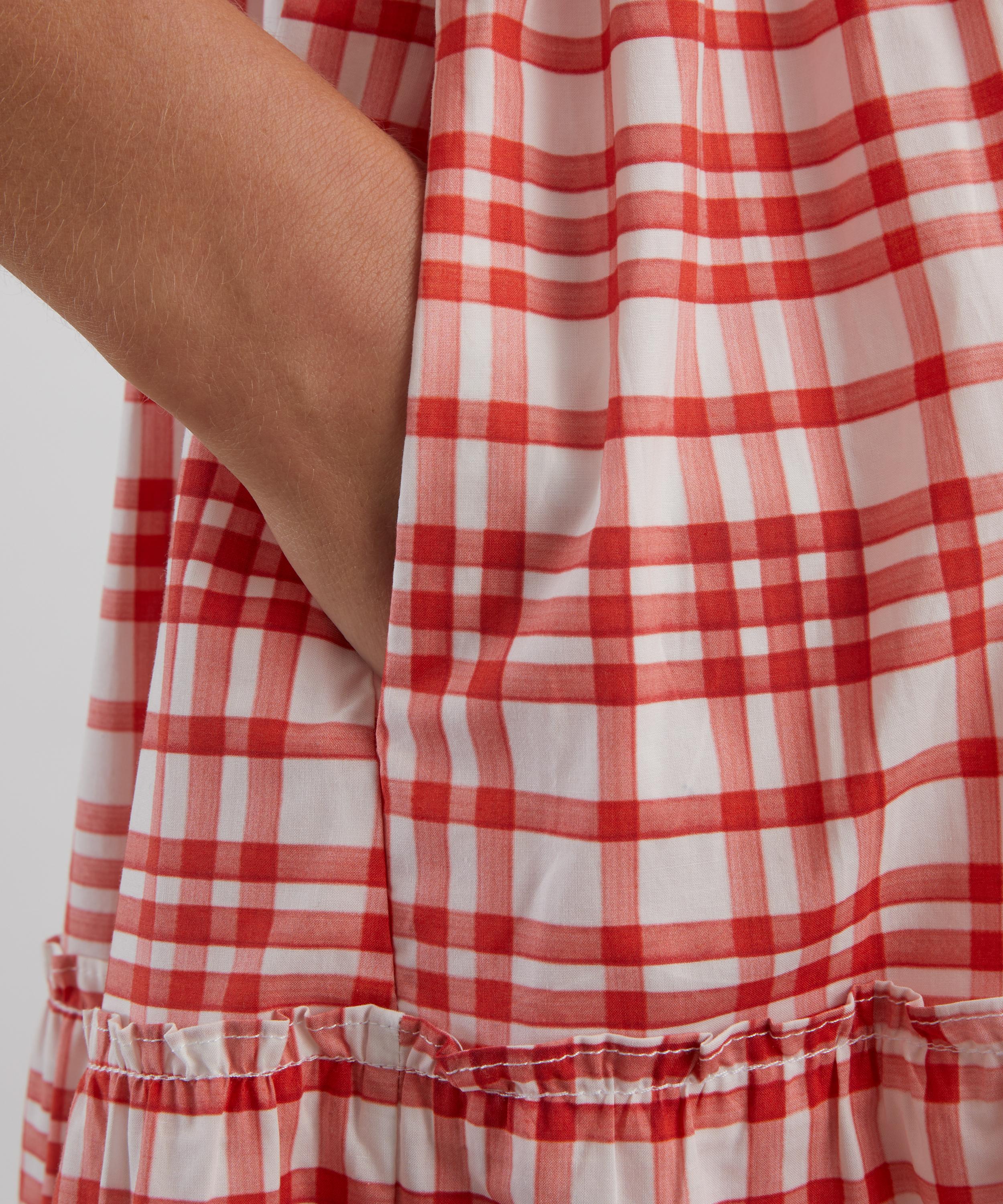 Hill House Home - Cherry Watercolour Gingham Ellie Nap Dress image number 4