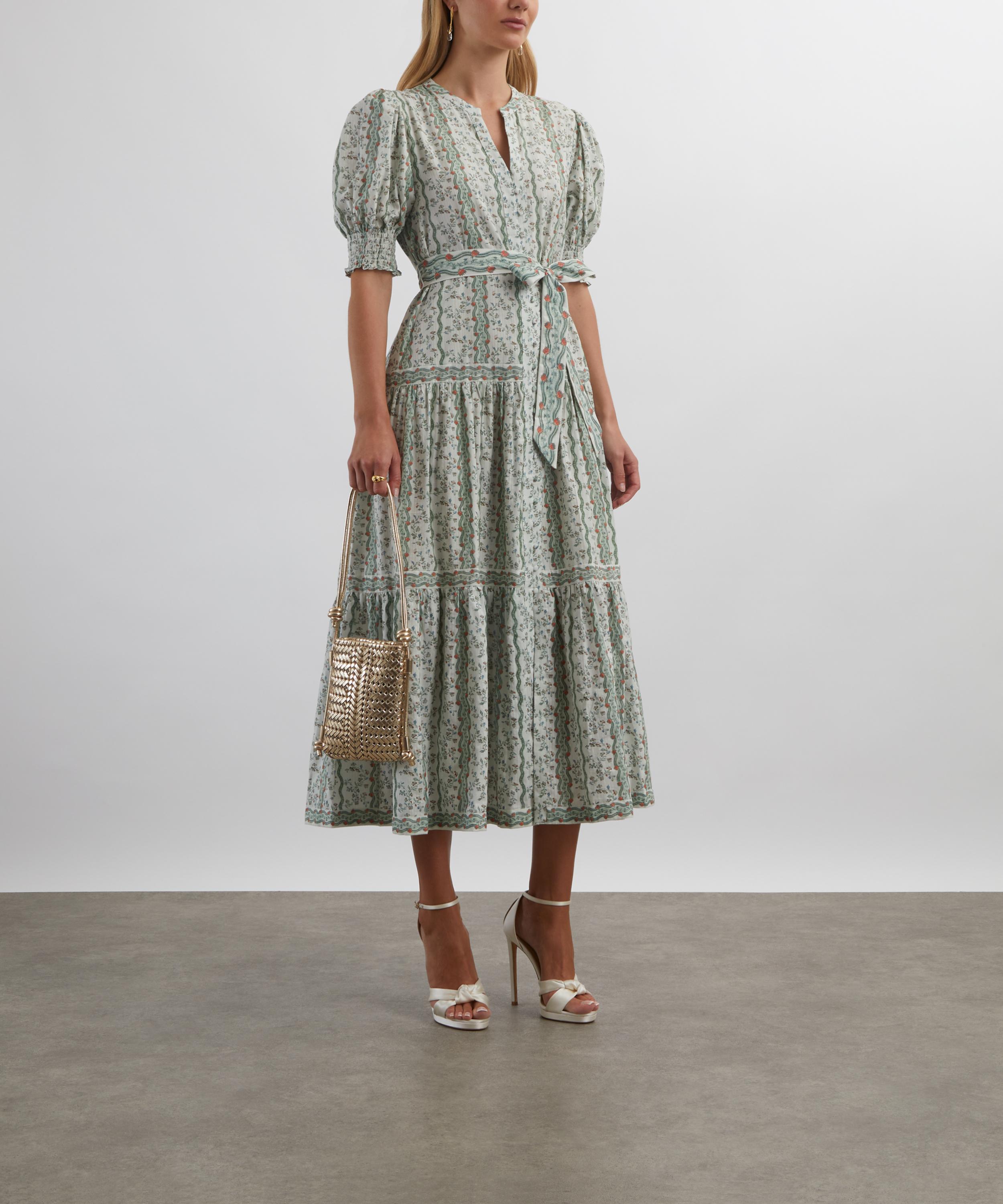 Hill House Home - Green Provence Floral Yara Shirt Dress image number 1