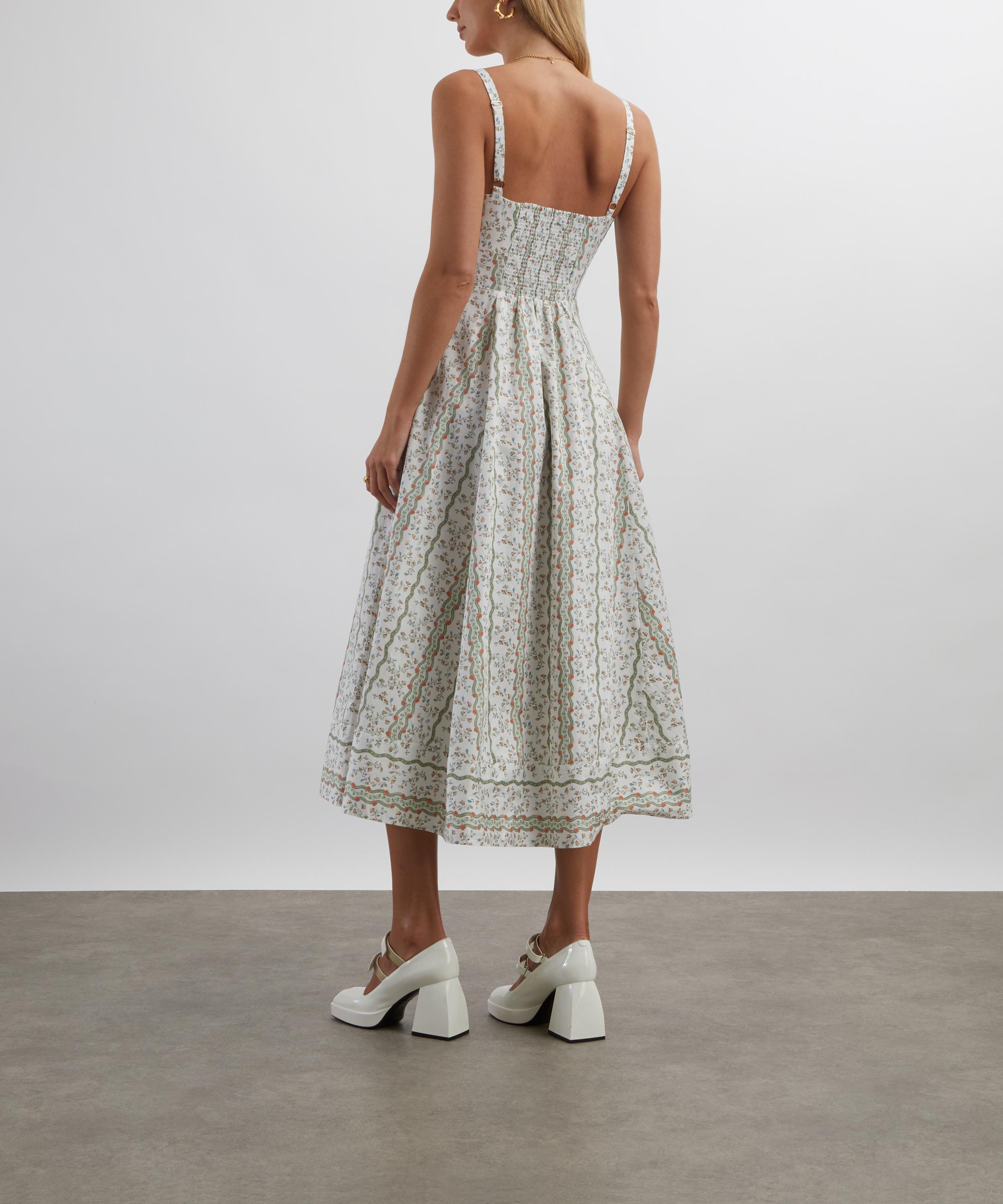Hill House Home - Green Provence Floral Margot Dress image number 3
