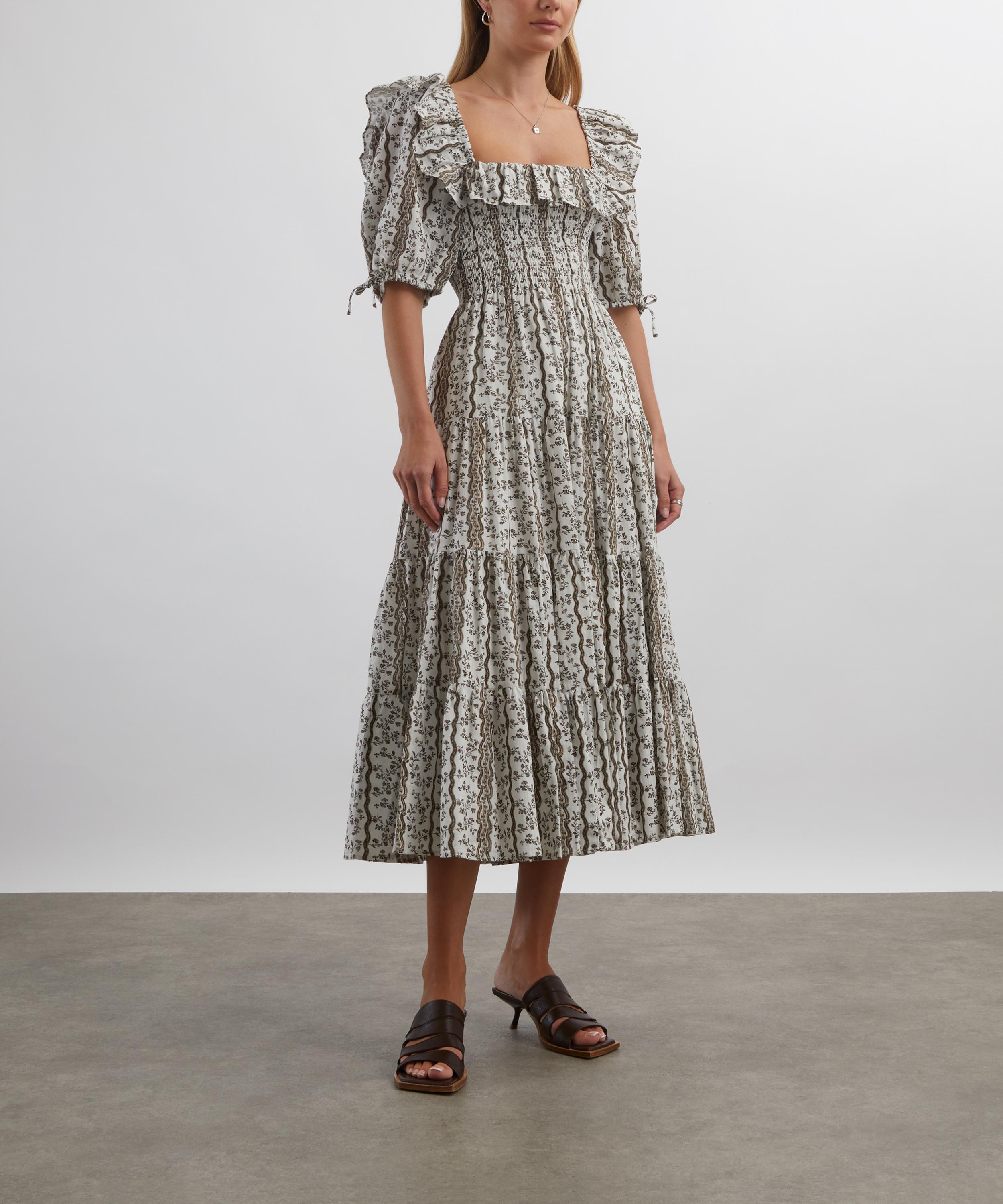 Hill House Home - Mocha Provencal Floral Corinne Nap Dress image number 2