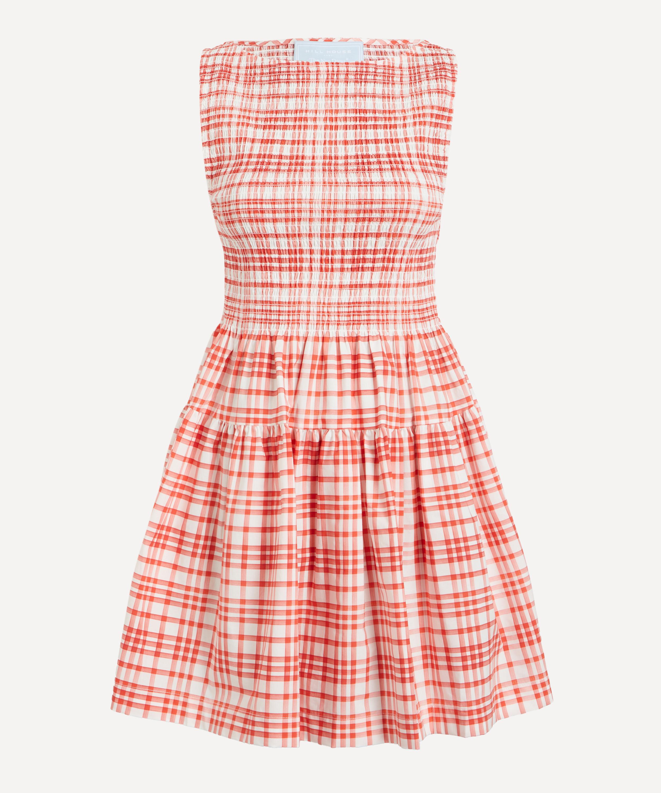 Hill House Home - Cherry Watercolour Gingham Cosima Mini Nap Dress image number 0