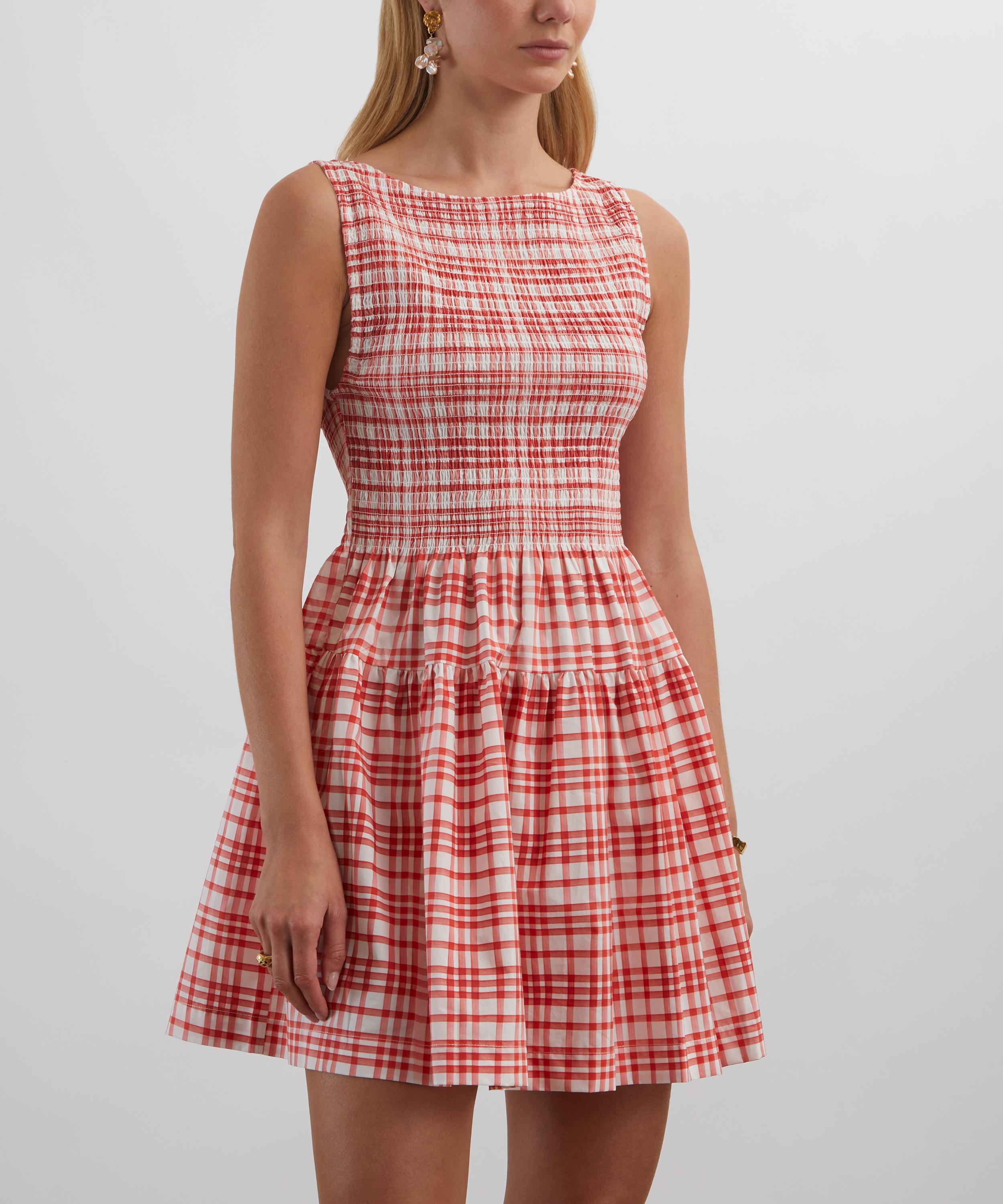 Hill House Home - Cherry Watercolour Gingham Cosima Mini Nap Dress image number 2