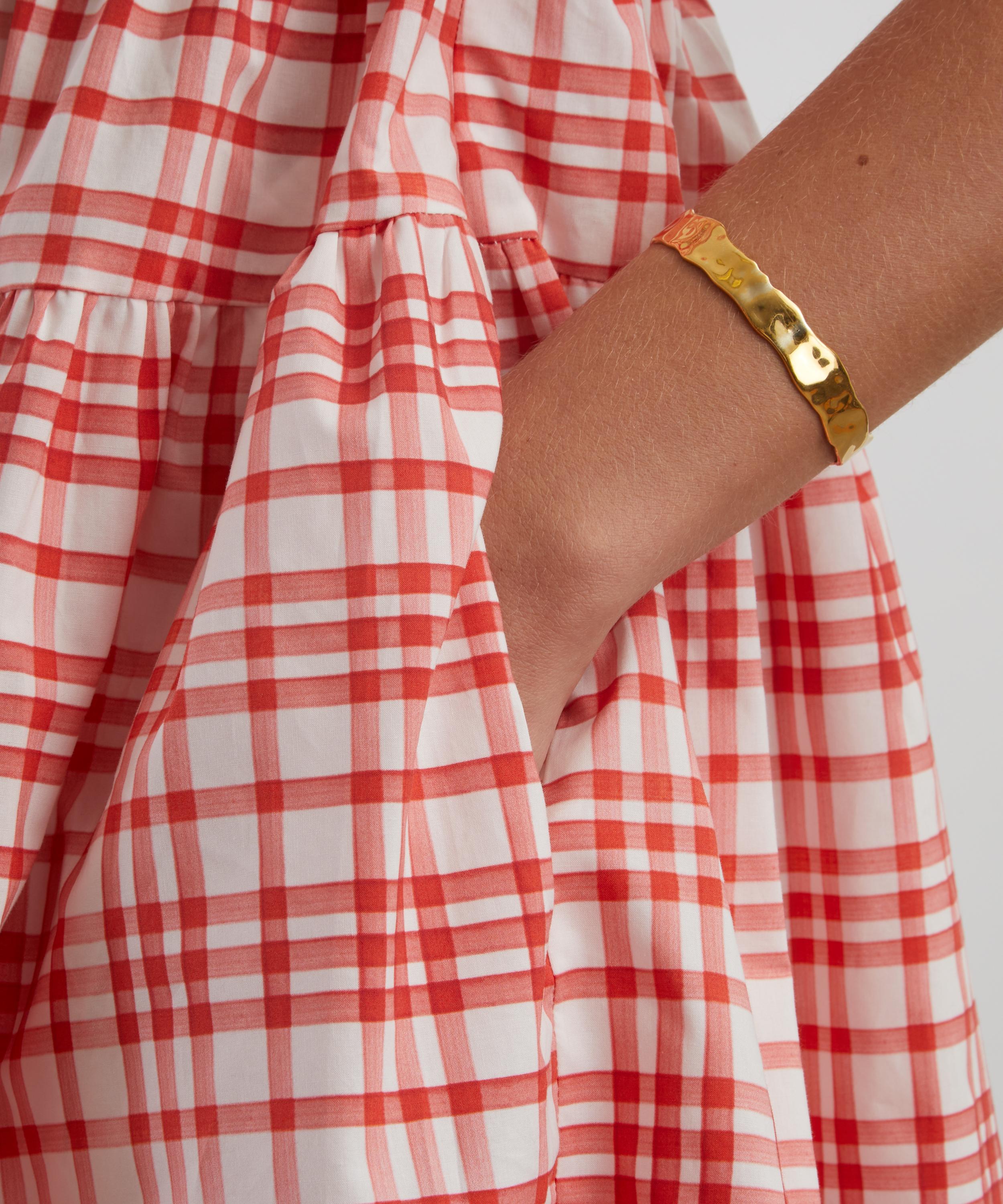 Hill House Home - Cherry Watercolour Gingham Cosima Mini Nap Dress image number 4